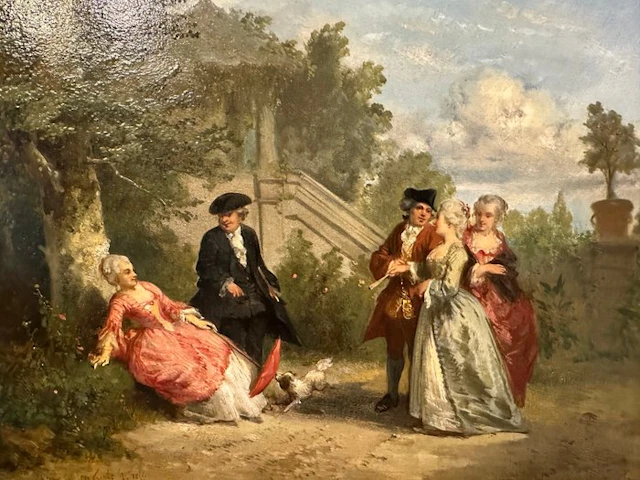 Herman Frederik Carel ten Kate (1822-1891) - Charmant gezelschap in het park