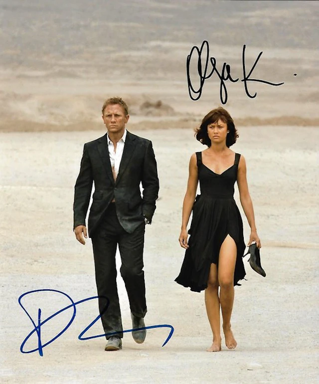 Daniel Craig and Olga Kurylenko - Autographed Photo "A...