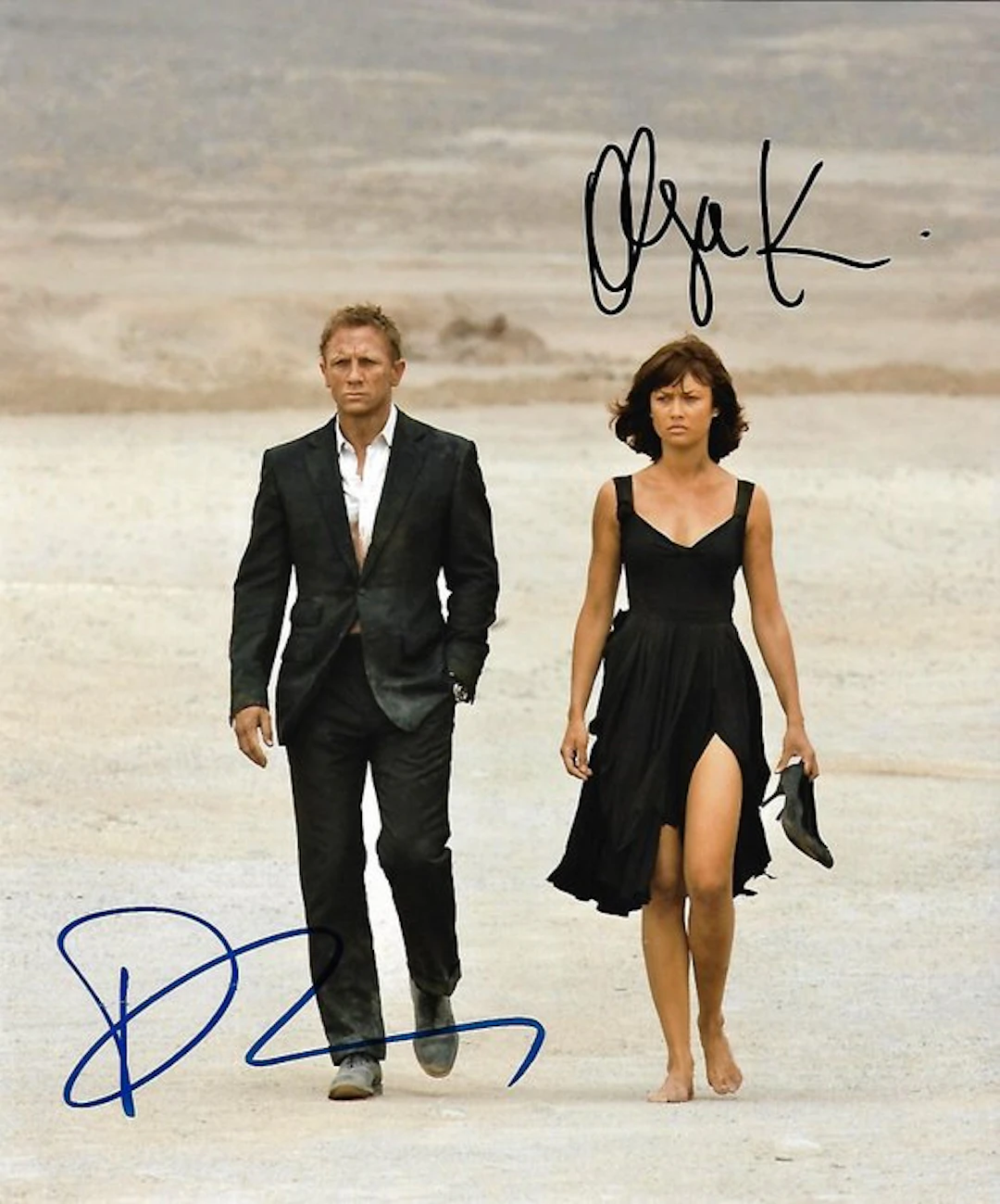 Daniel Craig and Olga Kurylenko - Autographed Photo "A...