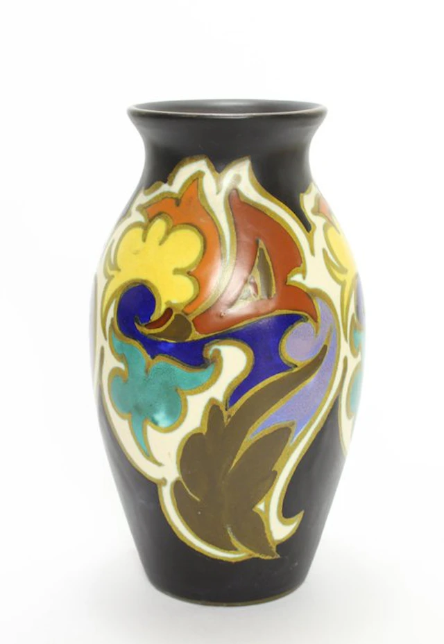 Plateelbakkerij Zuid-Holland - Vase - plateel - decor 'Grotius'