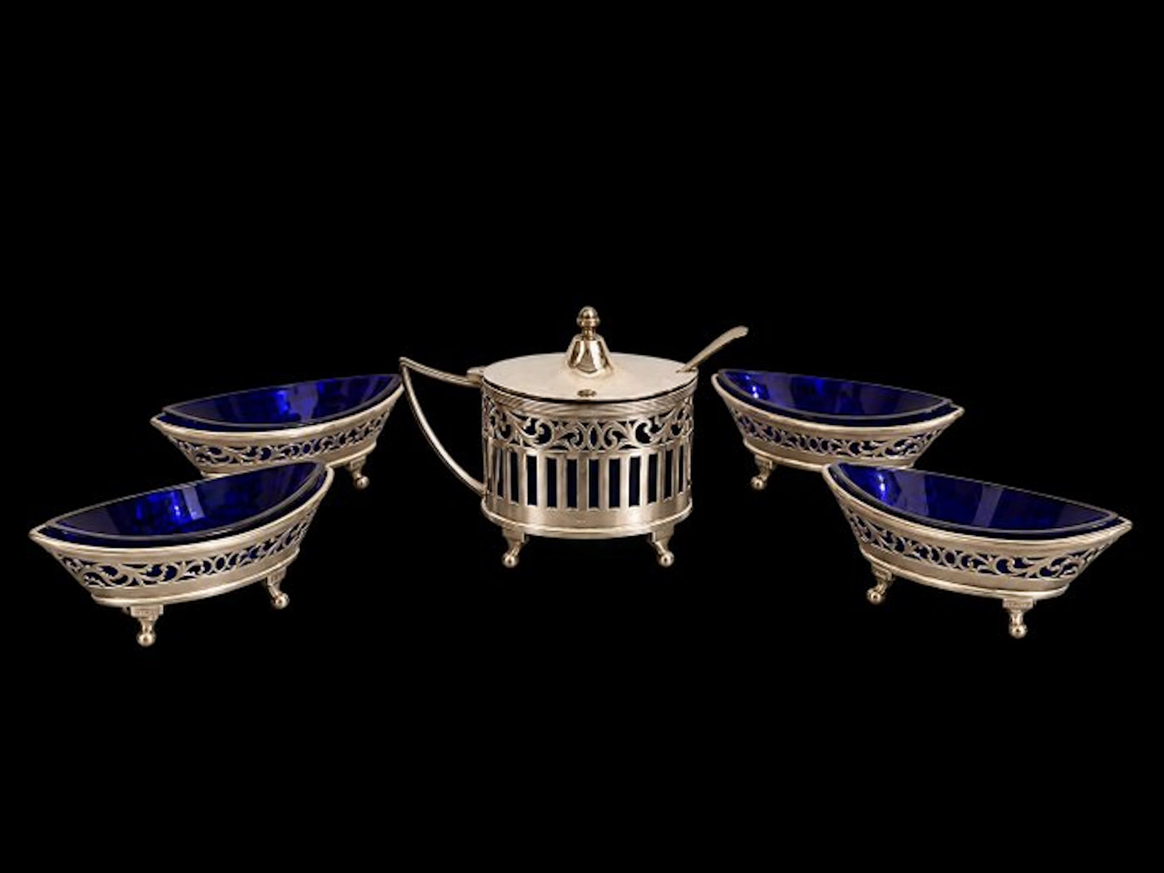 Salt cellar (5) - .800 silver