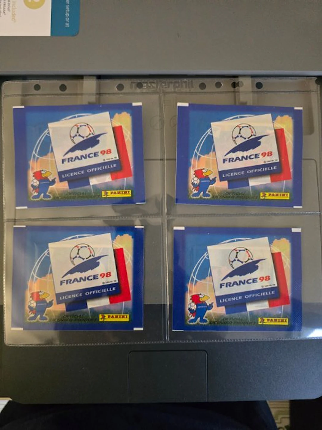 1998 Panini WC France 98 Original edition - 4 Pack - Excellent (EX)