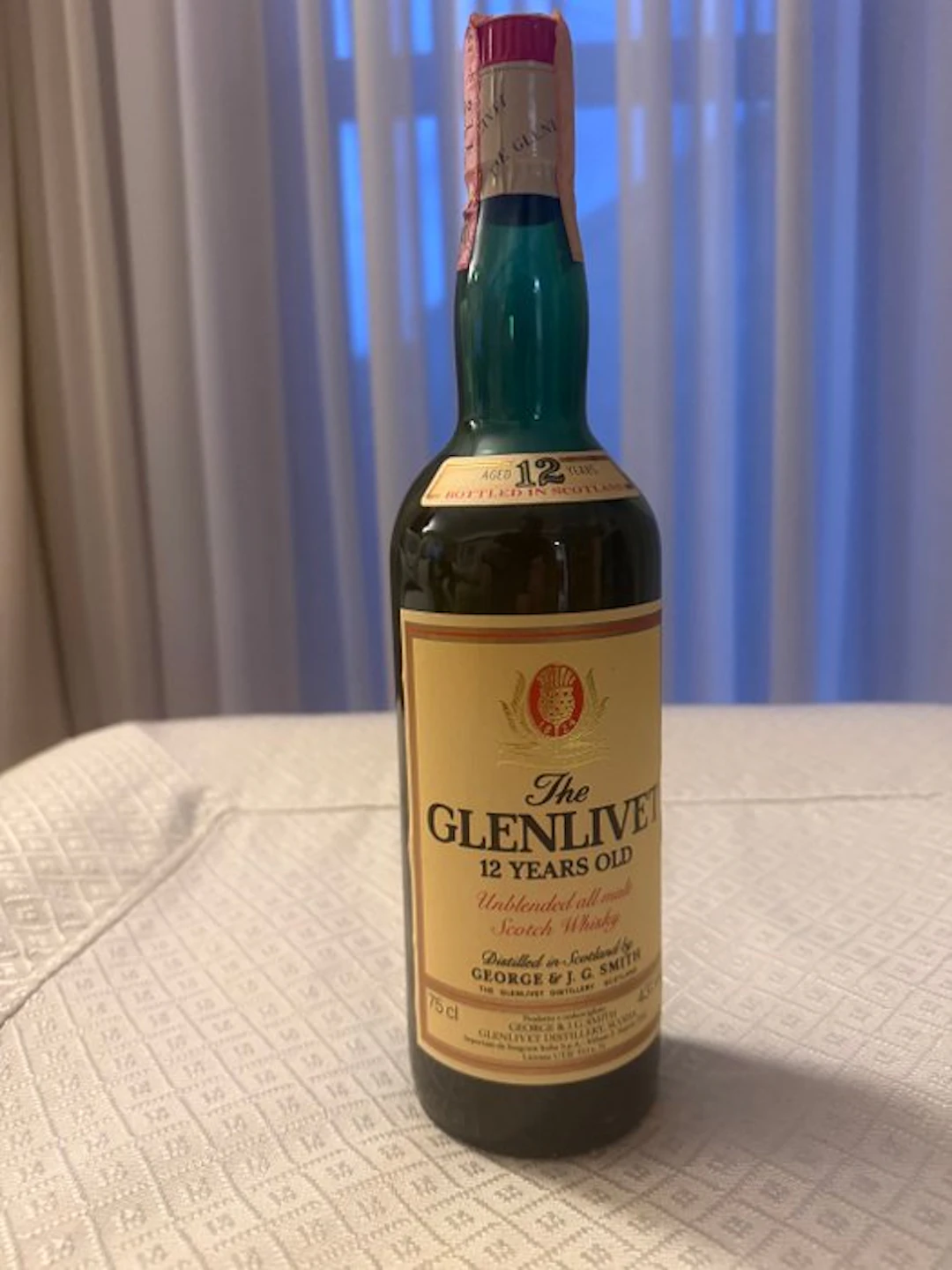 Glenlivet 12 years old Unblended All Malt - b. 1980s - 750ml