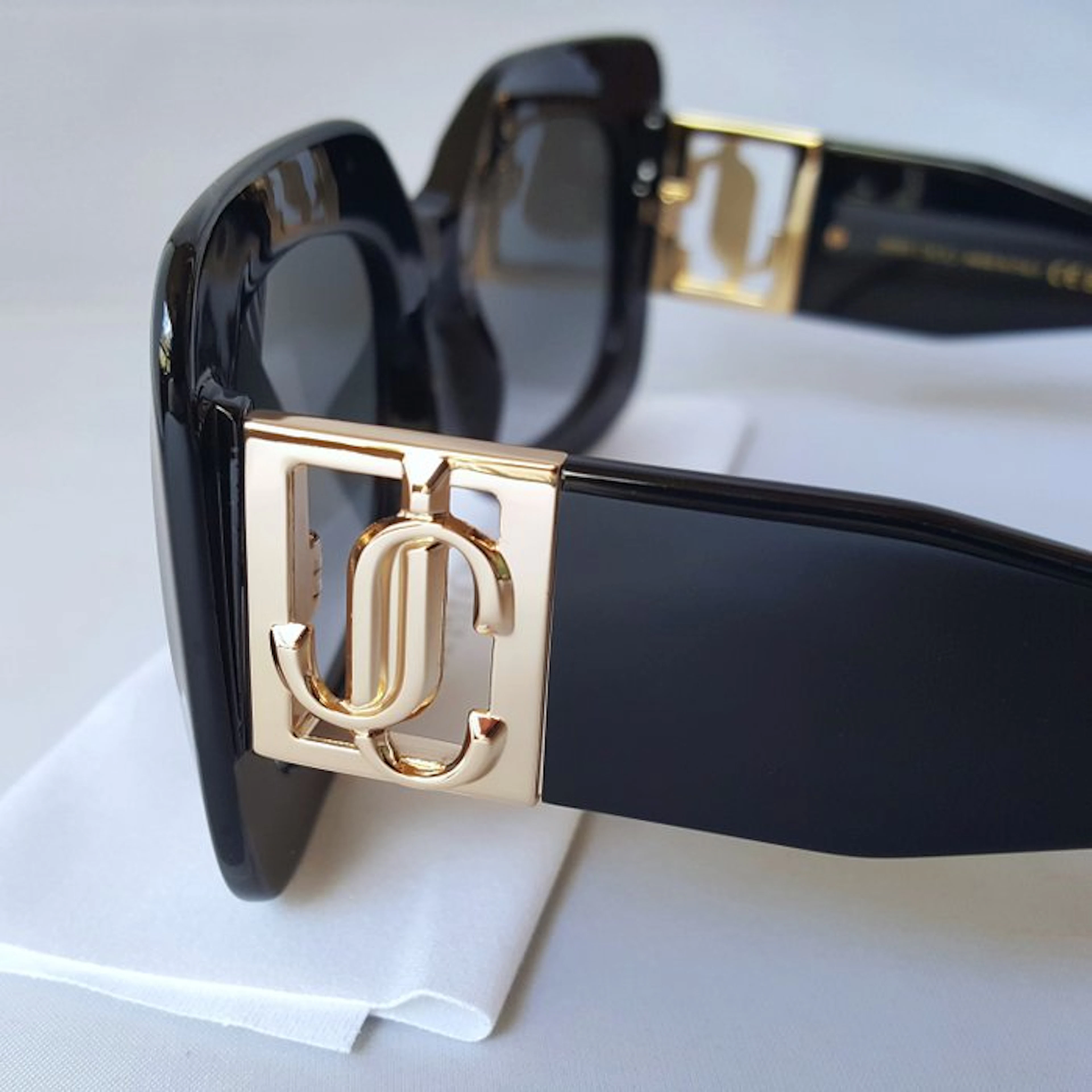 Jimmy Choo - Gold - Special Logo - New - Sunglasses