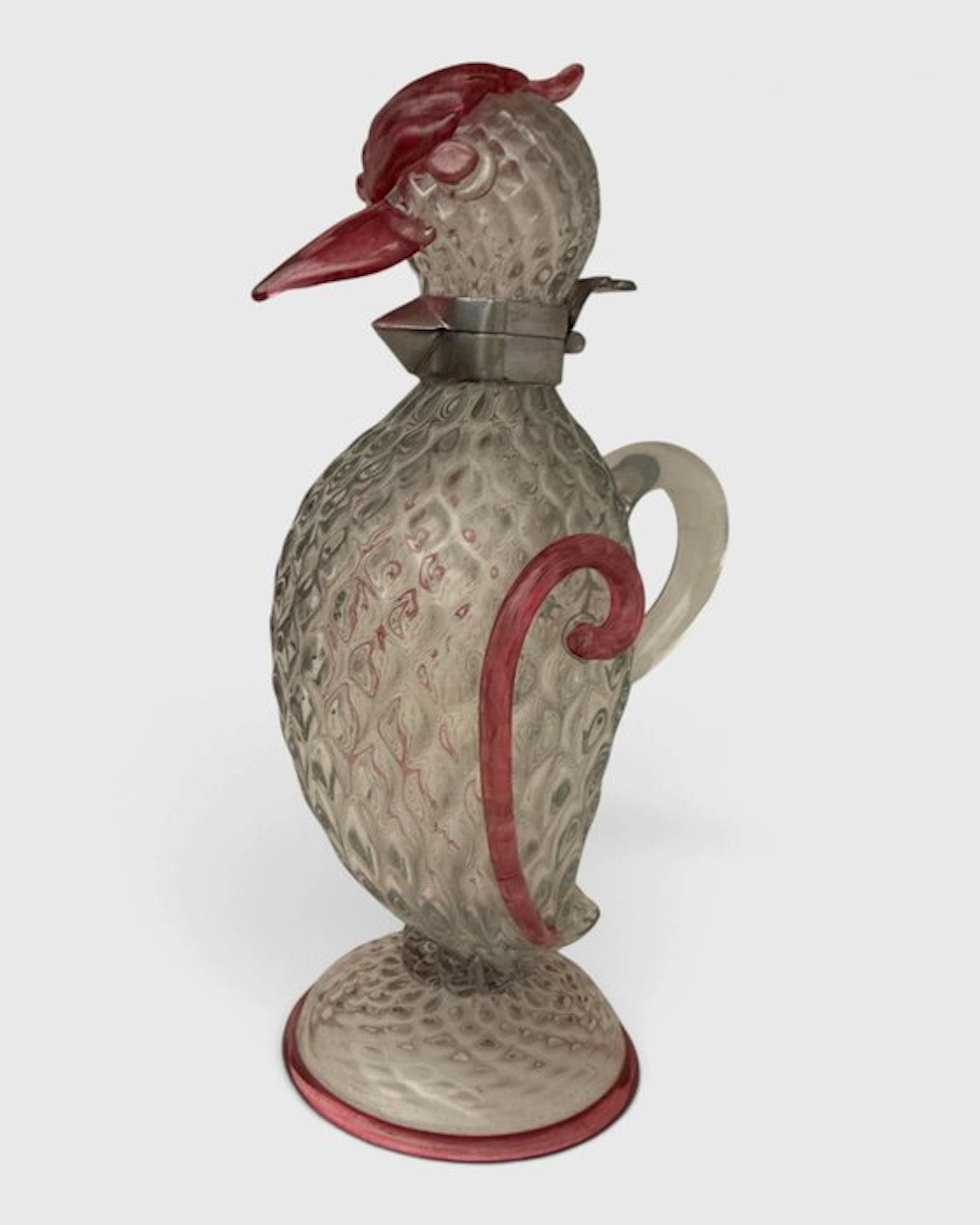 Wall plate - Glass - Bird-shaped decanter.