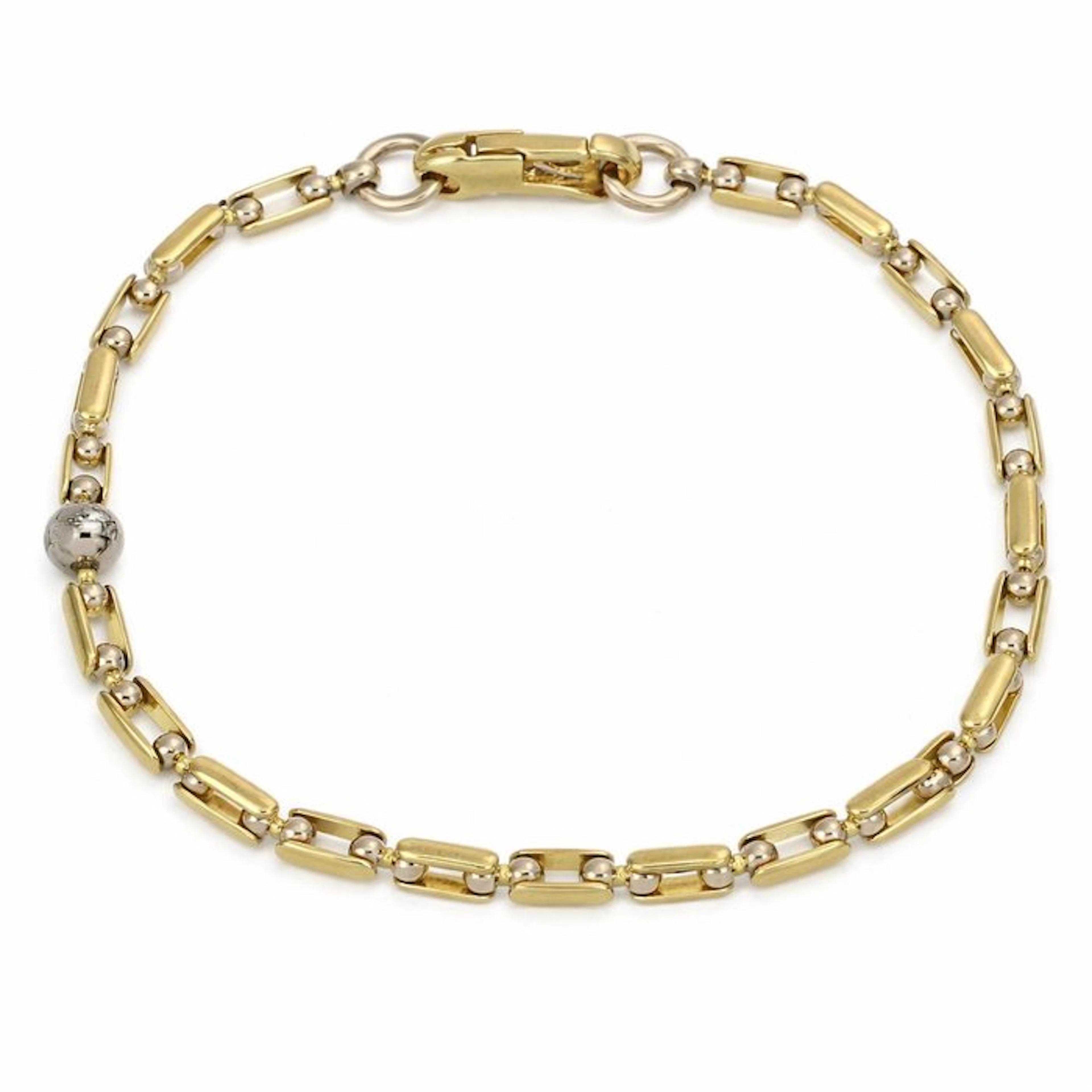 Bracelet - 18 kt. Yellow gold, White gold - Made in Italy - Handmade