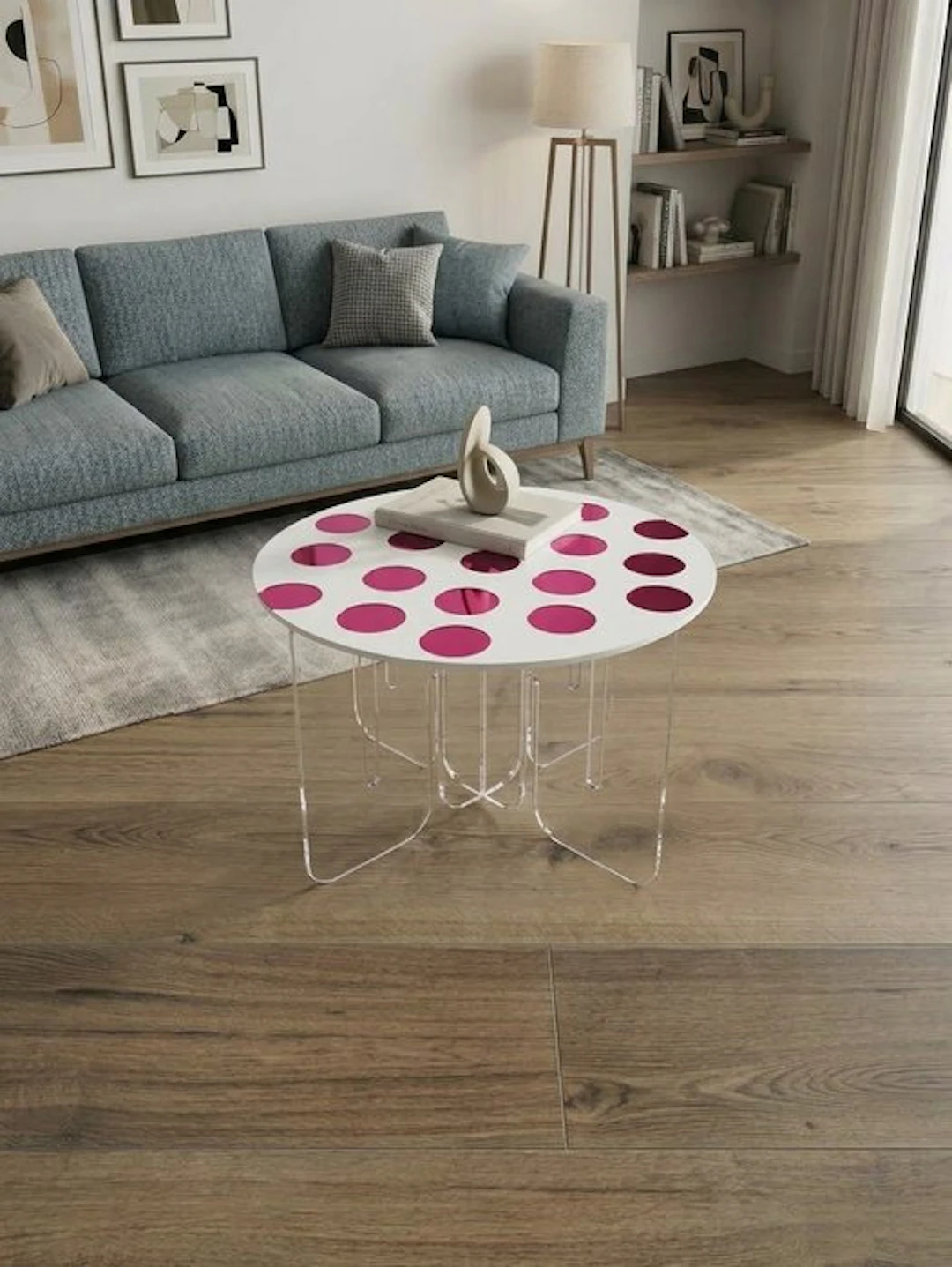 Mrn.D - Coffee table - plexiglass - Plex white/red