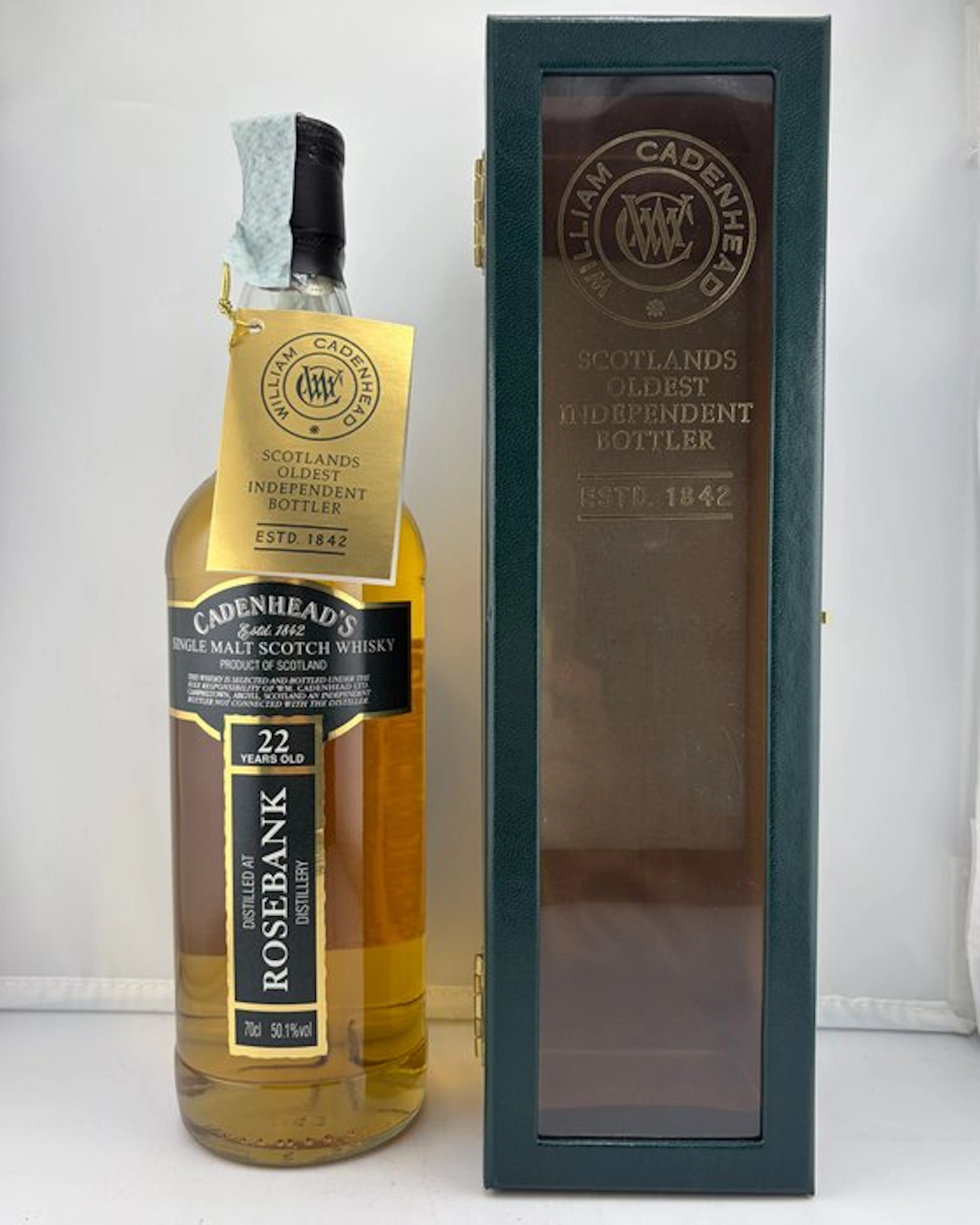 Rosebank 1989 22 years old - Cadenhead's - b. 2011 - 70cl