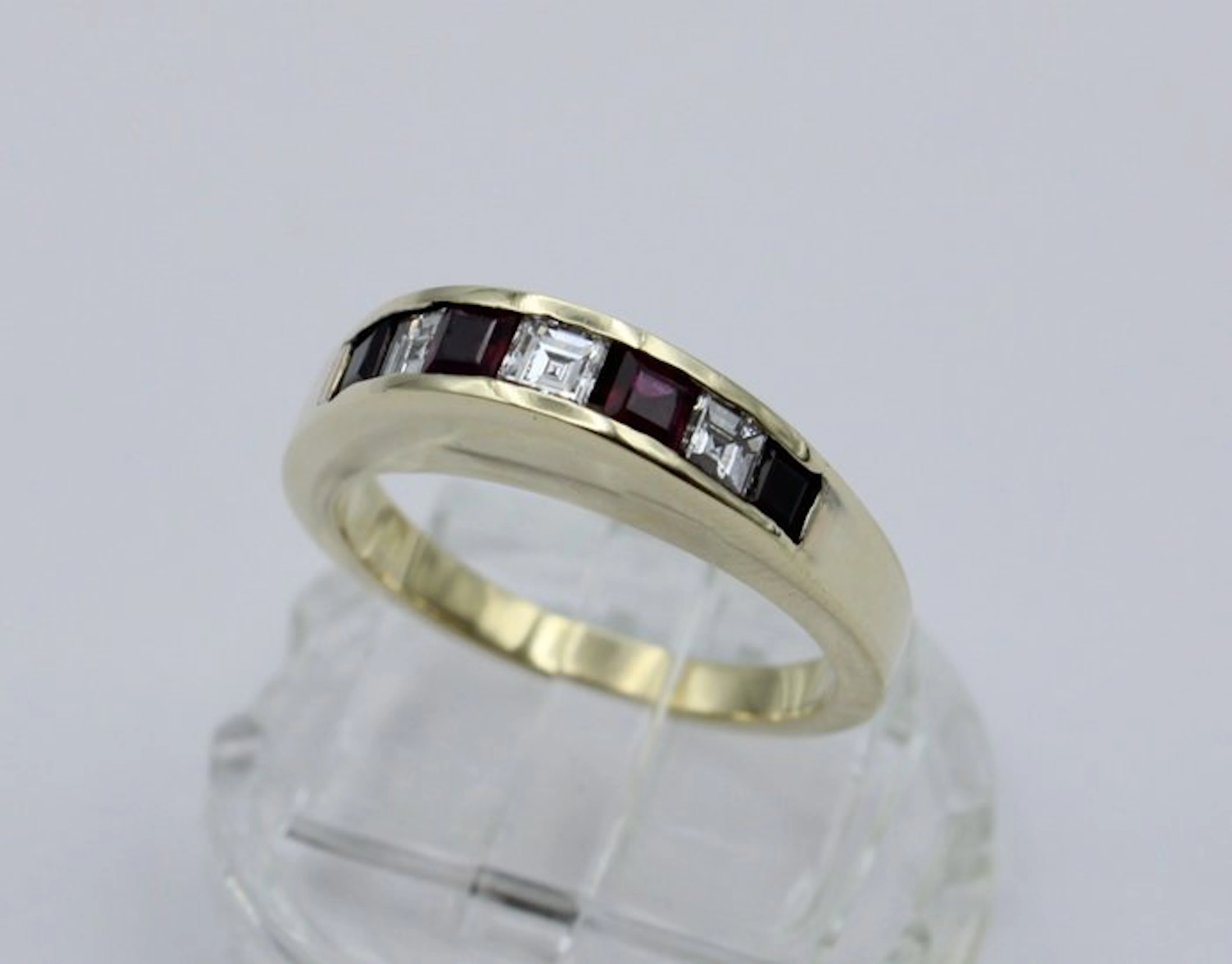 Ring - 14 kt. Yellow gold Diamond (Natural) - Ruby