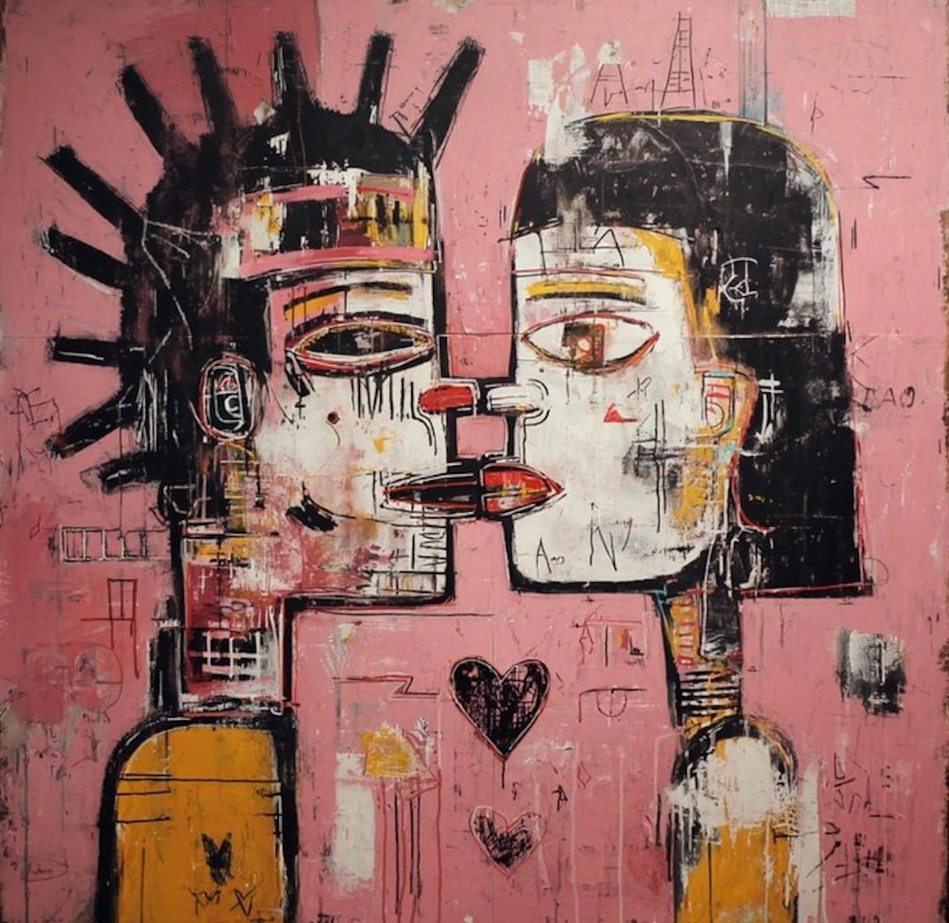 Eric Brumette - KISS ME LIKE BASQUIAT 67 - Toile L - LIMITED EDITION