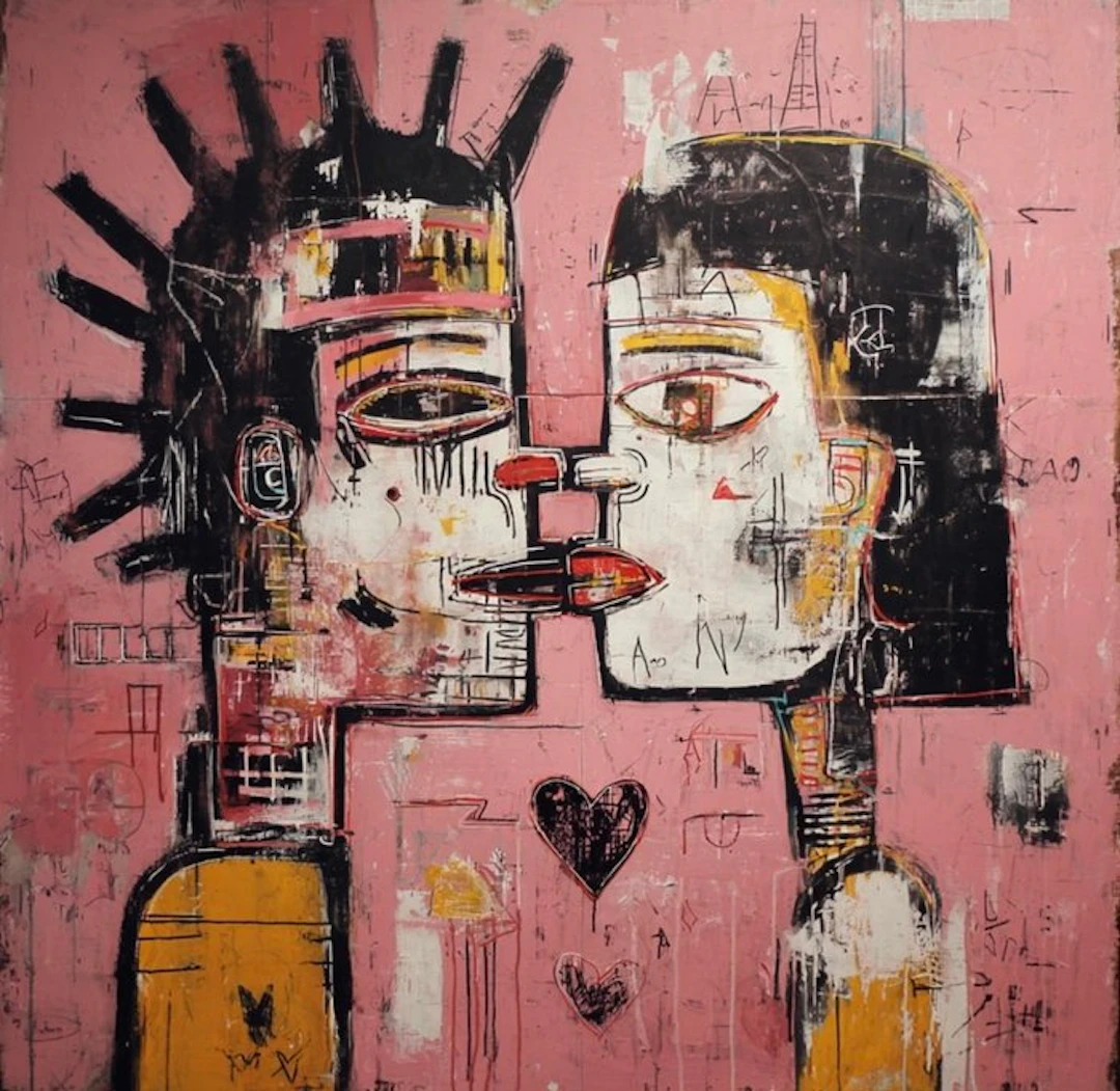 Eric Brumette - KISS ME LIKE BASQUIAT 67 - Toile L - LIMITED EDITION