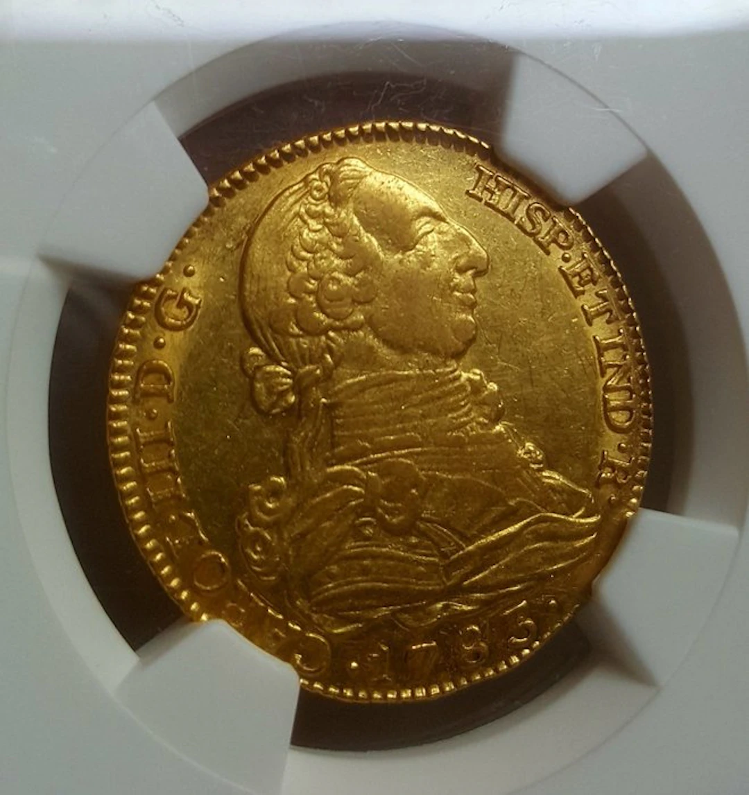Spain. Carlos III. 4 Escudos 1783 Madrid JD - NGC AU 58