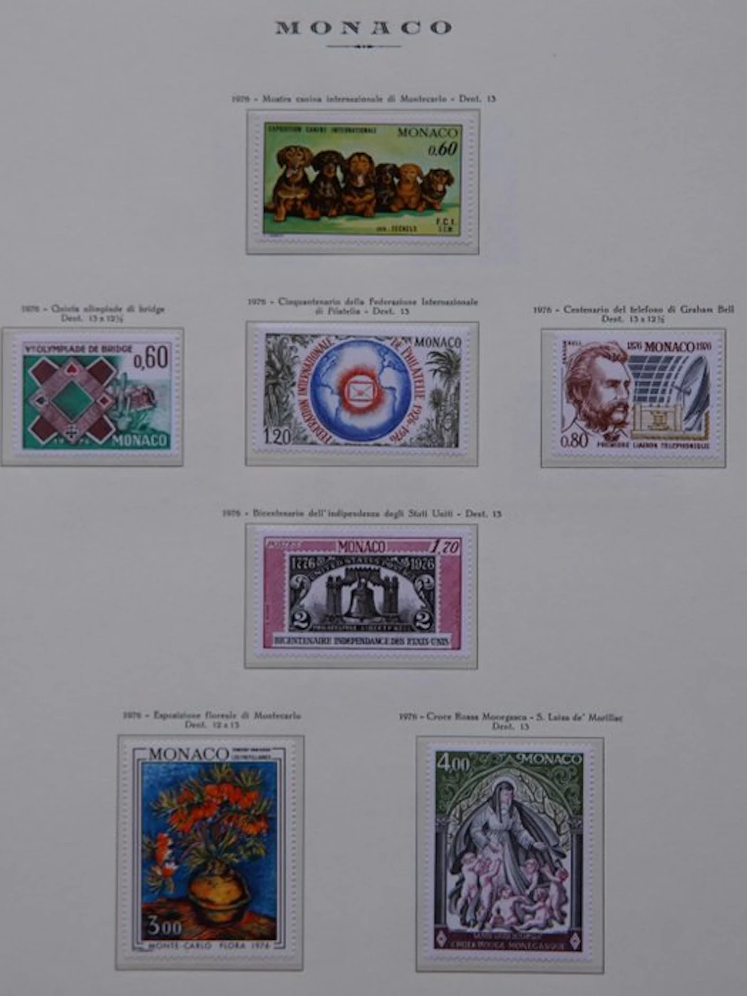 Monaco 1975/1978 - Monaco stamp collection from 1975 to...