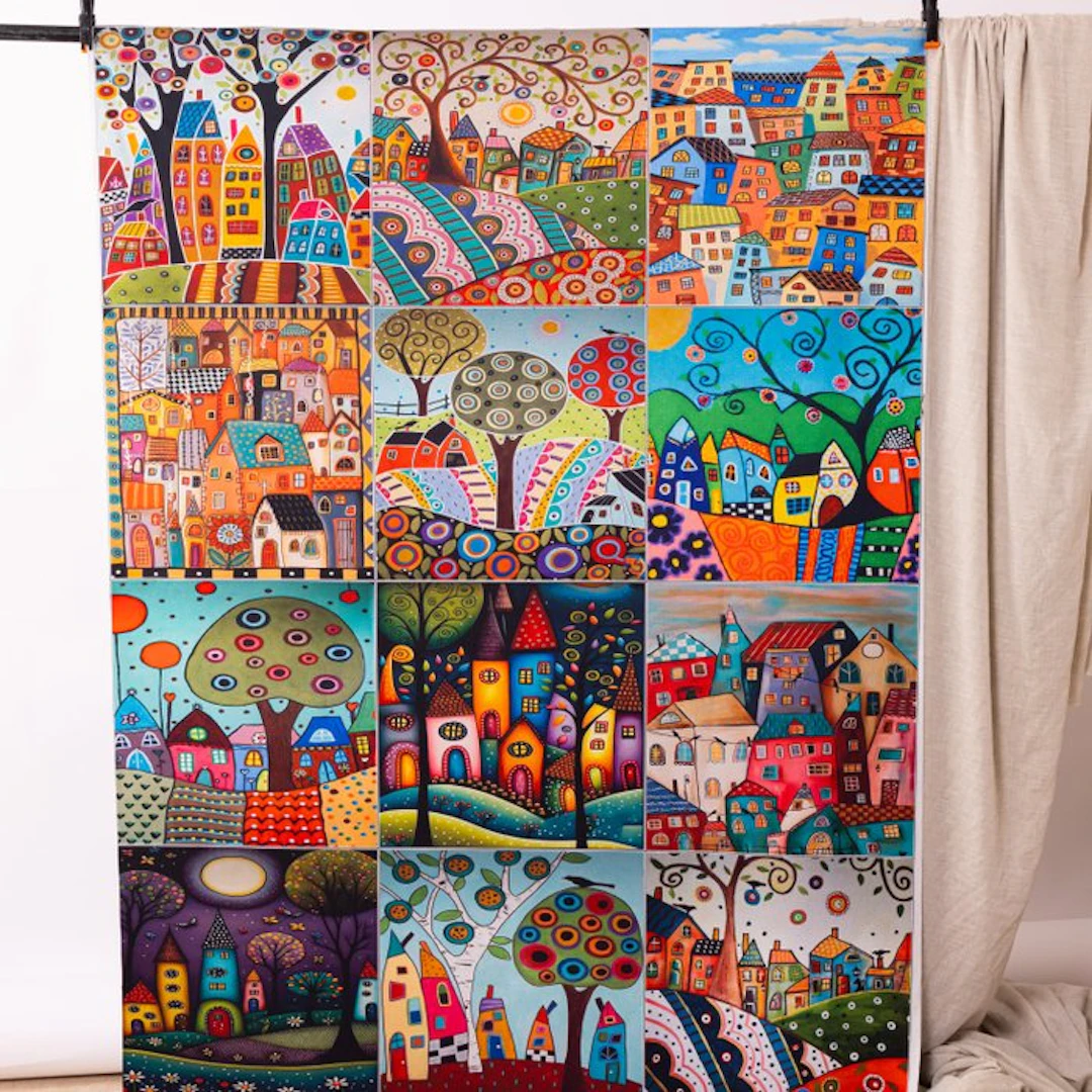 AA185 - Naïve Decorative Fabric – 12 Fairy-Tale...