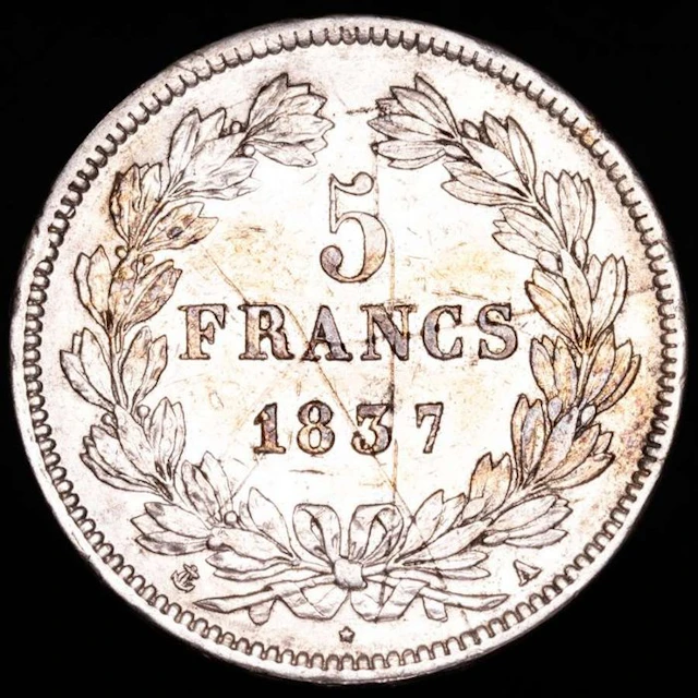 France. Louis Philippe I. 5 Francs 1837-A, Paris (No reserve price)