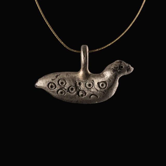 Celtic Silver Druid Bird Amulet Pendant (No reserve price)