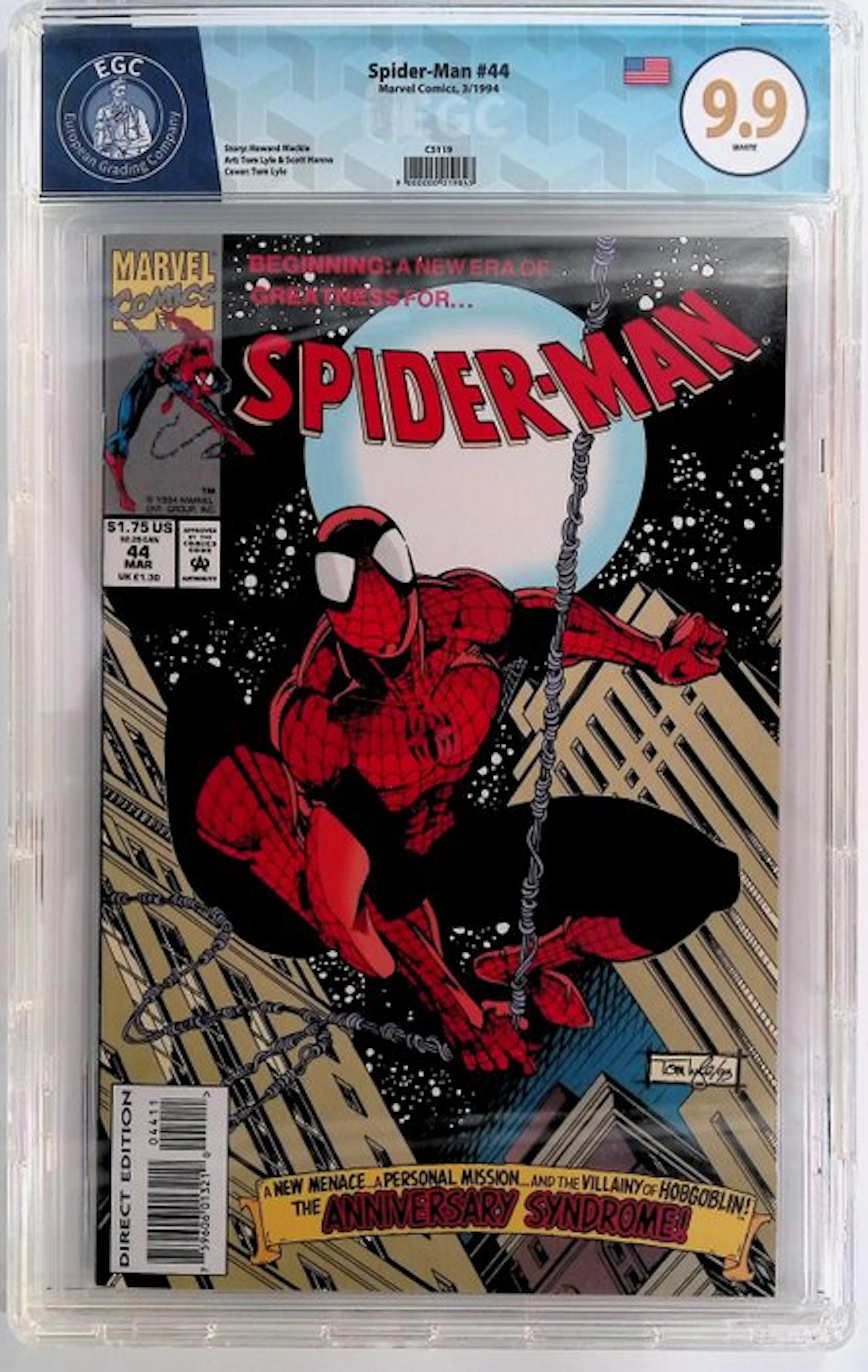 Spider-Man #44 - EGC 9.9 - 1 Graded comic - First edition - 1994