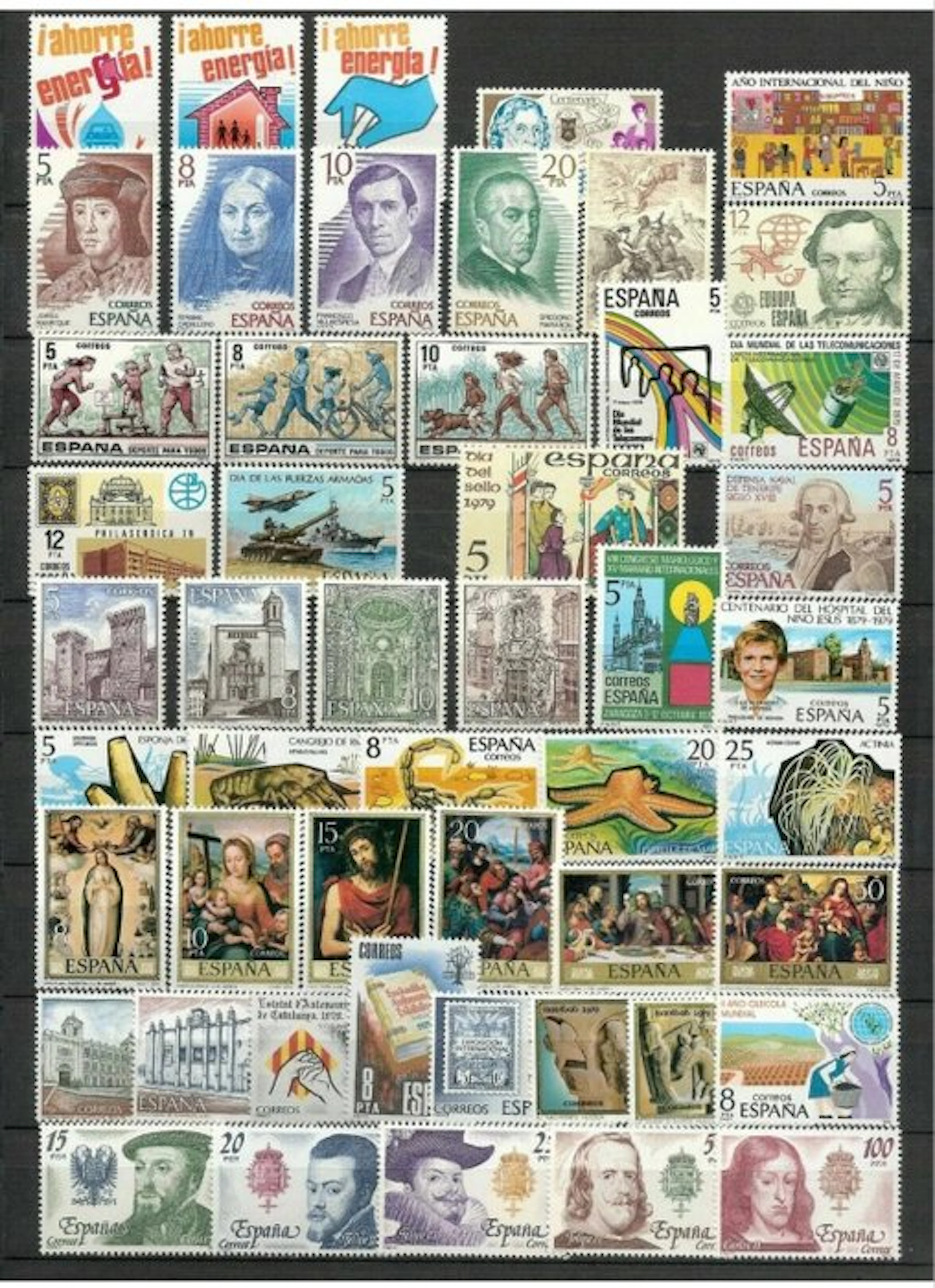 Spain 1980/1995 - Complete collection of Spanish stamps from 1980 to 1995