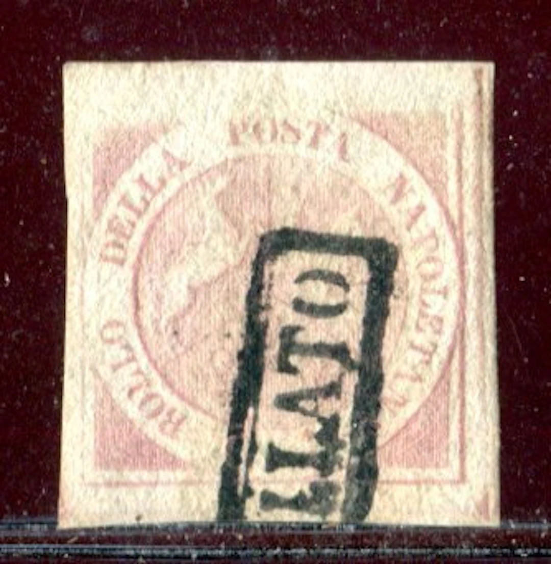 Italian Ancient States - Naples 1858 - 1/2 grain 1st plate "pink lilac"