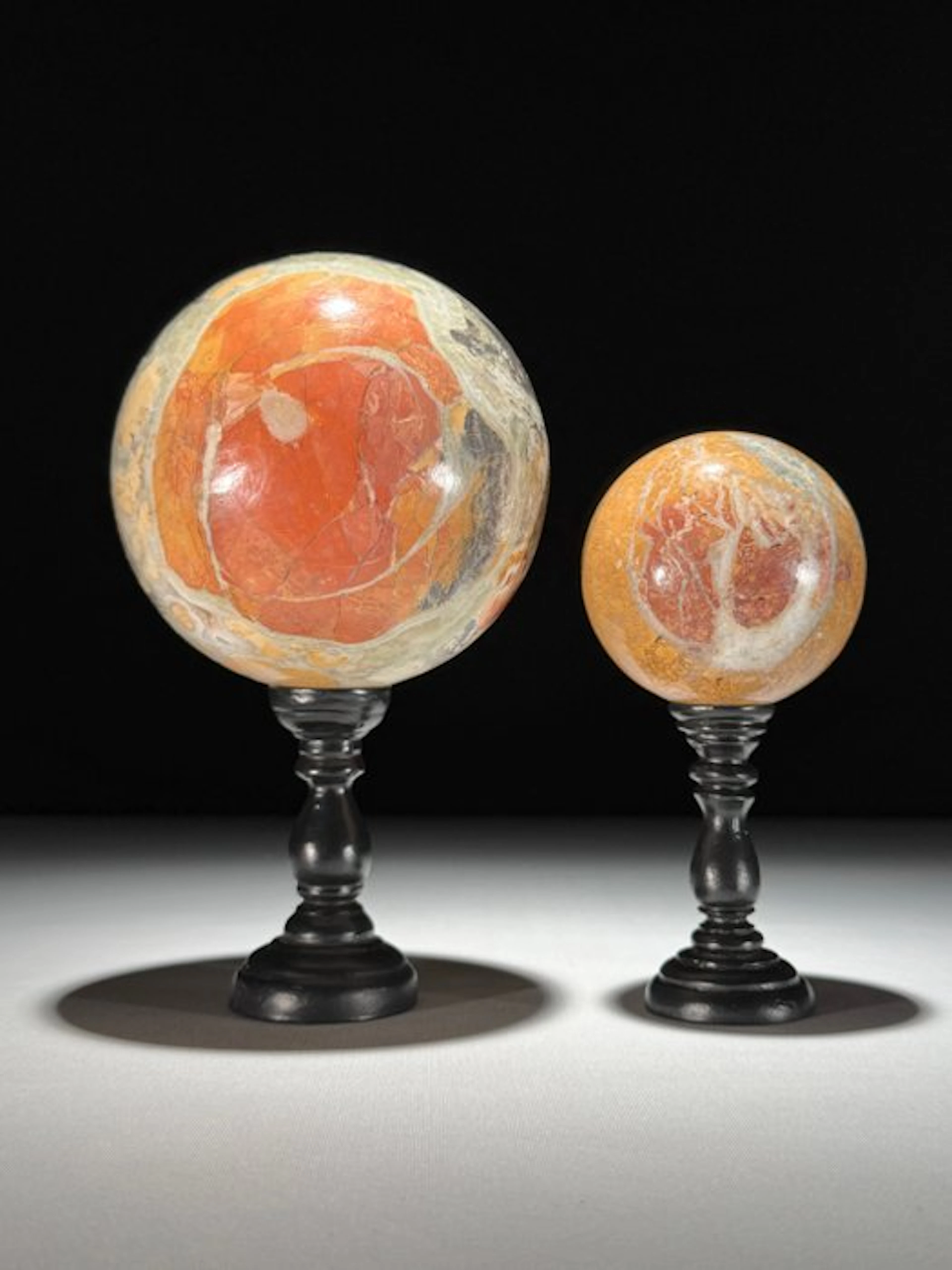 NO RESERVE PRICE - Stunning Pair of Red Maligano Jasper...