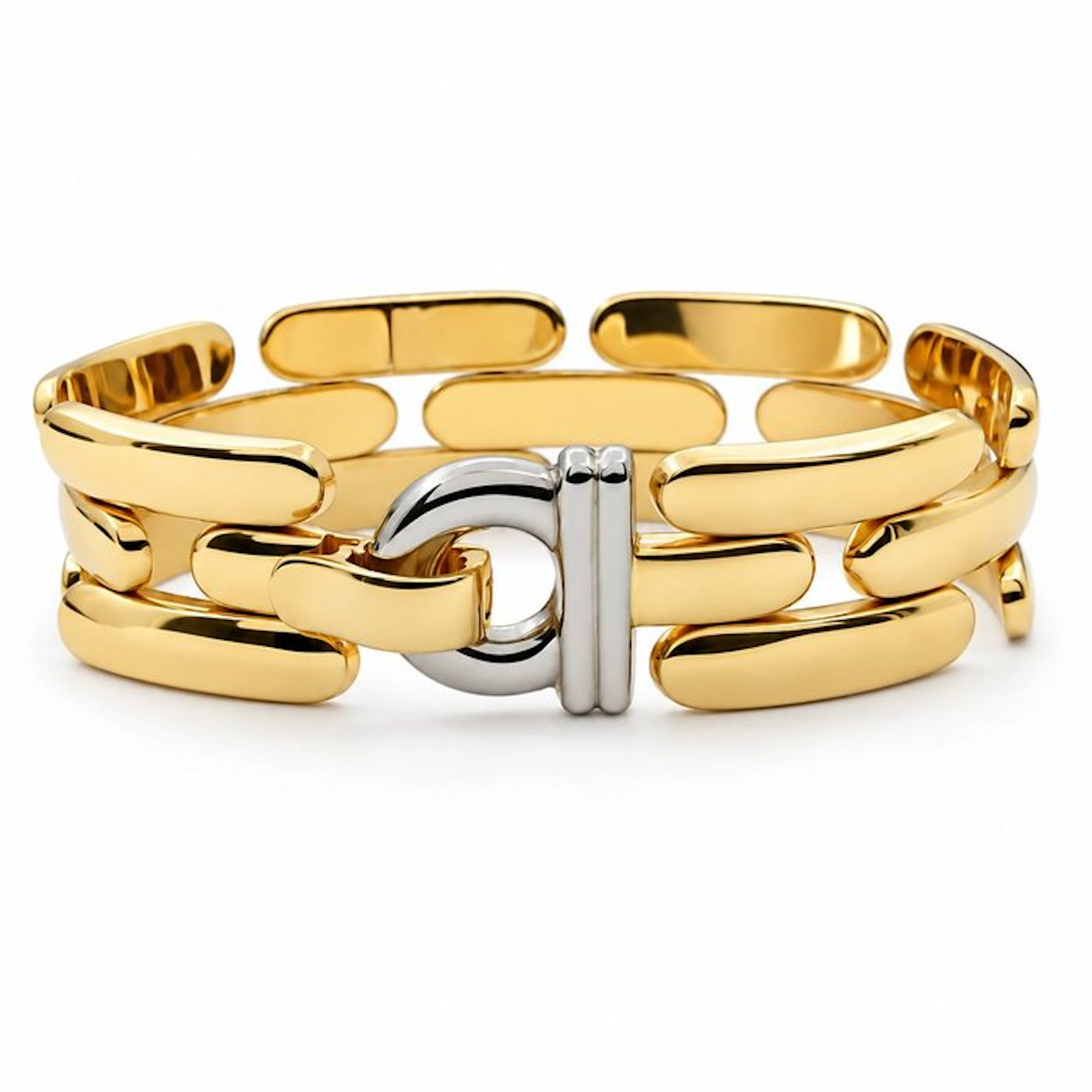 Bracelet - 18 kt. Yellow gold, White gold - Made in Italy - HandMade