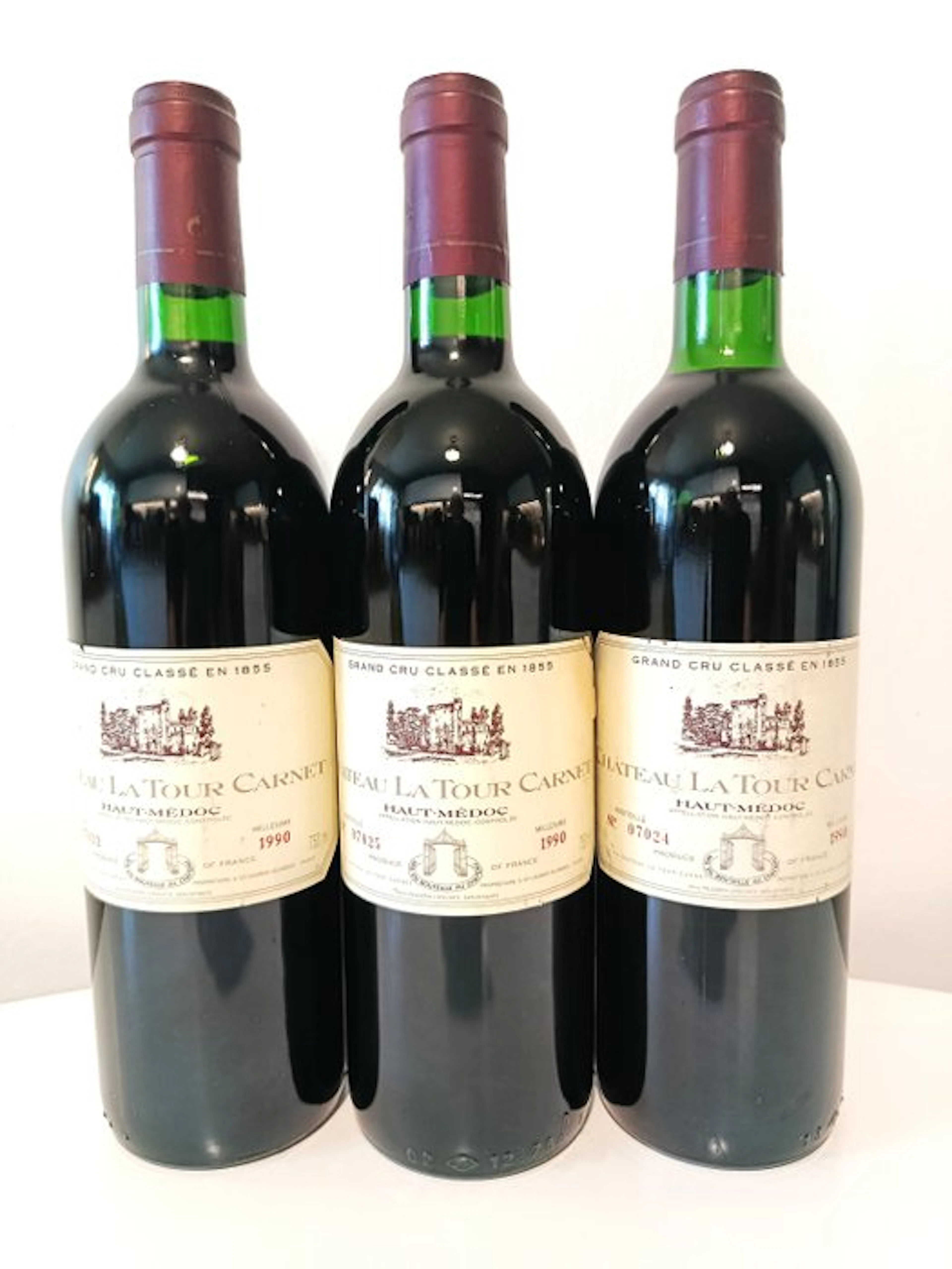 1990 Château La Tour Carnet - Haut-Médoc Grand Cru Classé - 3 Bottles (0.75L)