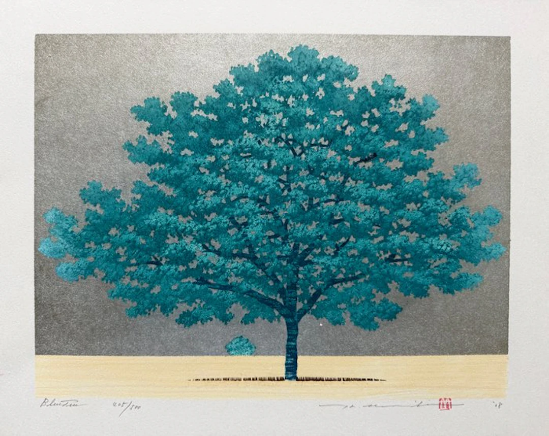 'Blue Tree' - Hajime Namiki 並木一 (b 1947) - Japan