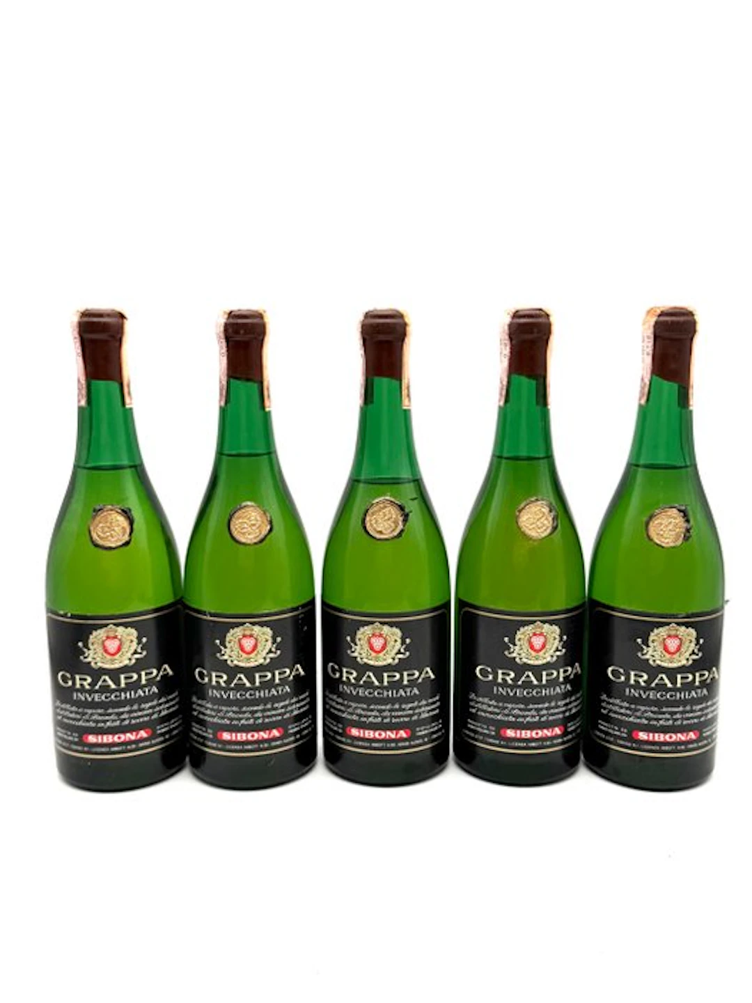 Sibona - Grappa invecchiata - b. 1970s - 75cl - 5 bottles