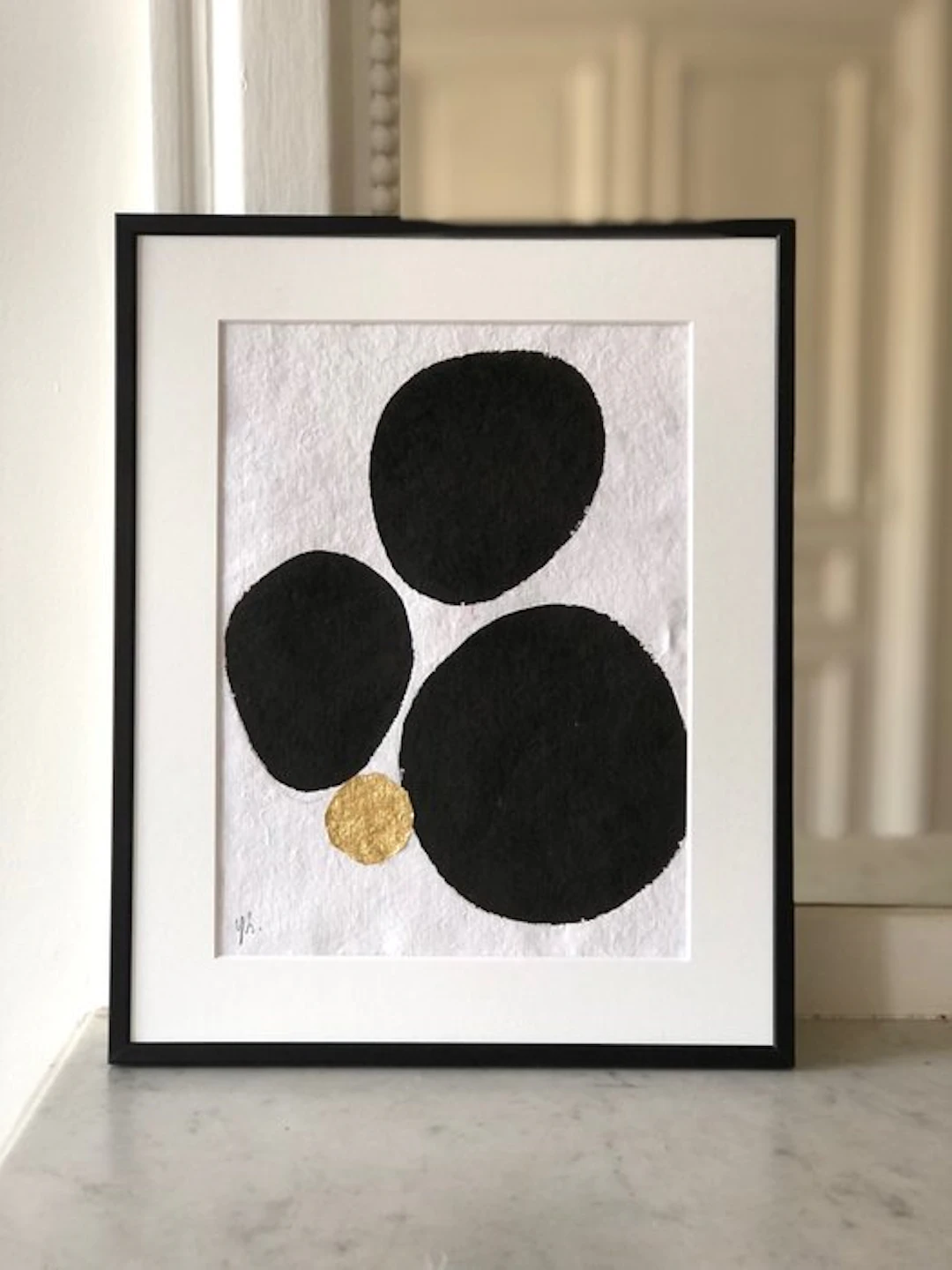 Valérie Bernier - ENCRE & OR - Nicole N°14 - 30x24