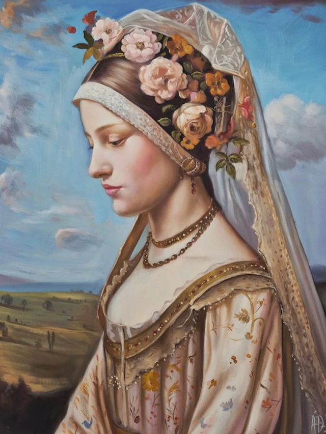 Anne Dias - (100% handpainted !) Lady Clarissa of Loyal Heart