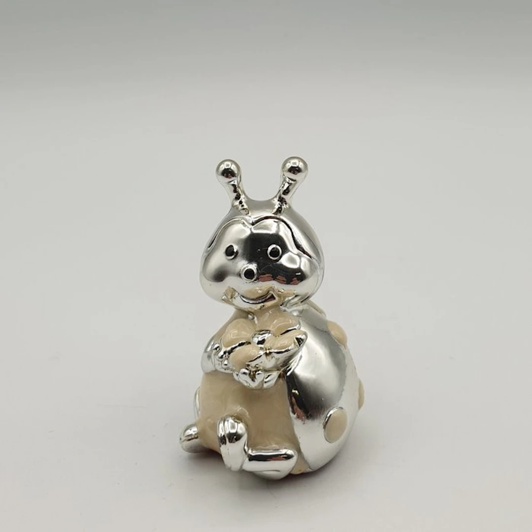 Grillo rivestito in Argento e smalto - Figurine - Silver-plated