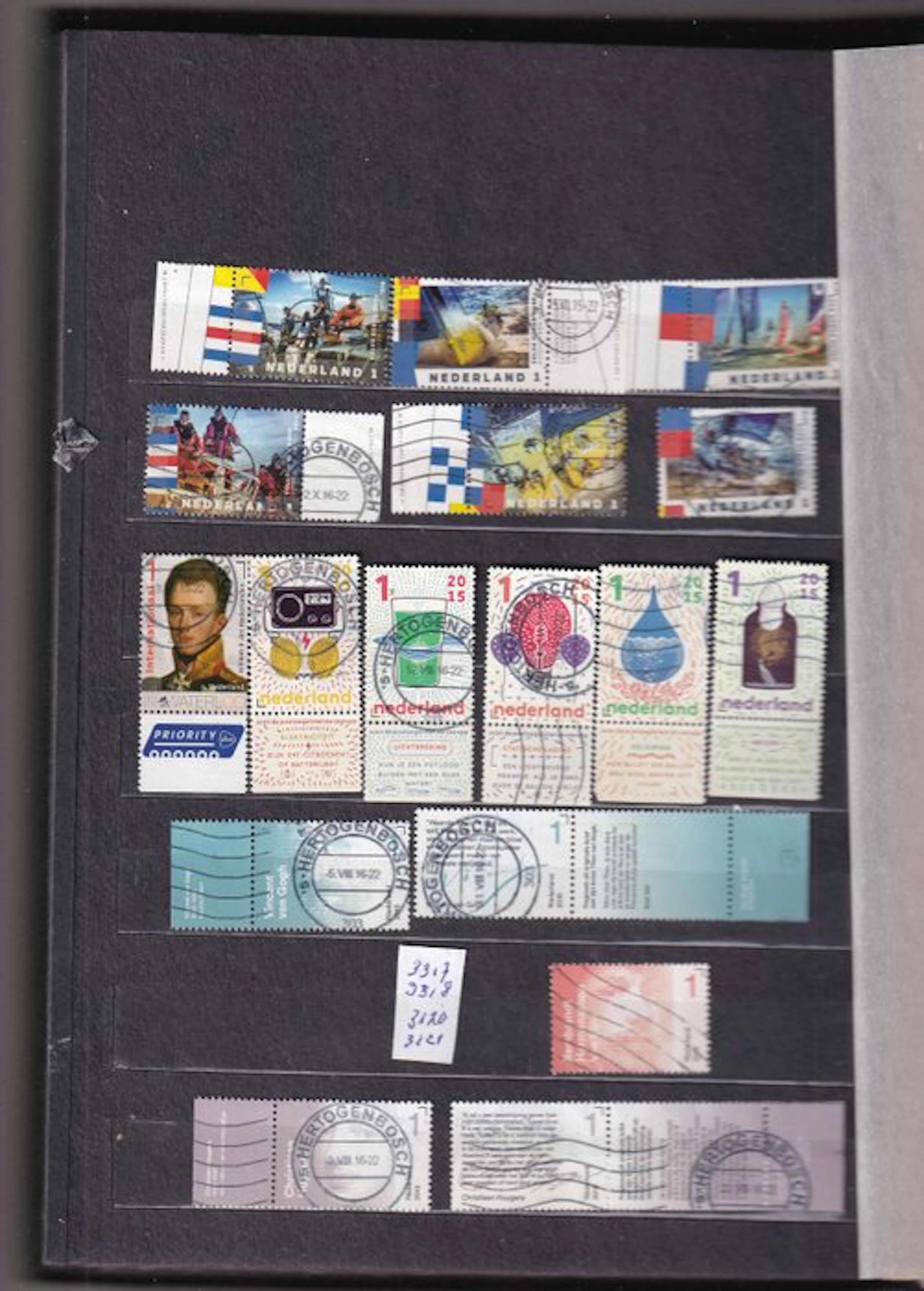 Netherlands 2010/2016 - Cancelled 1-cent stamps