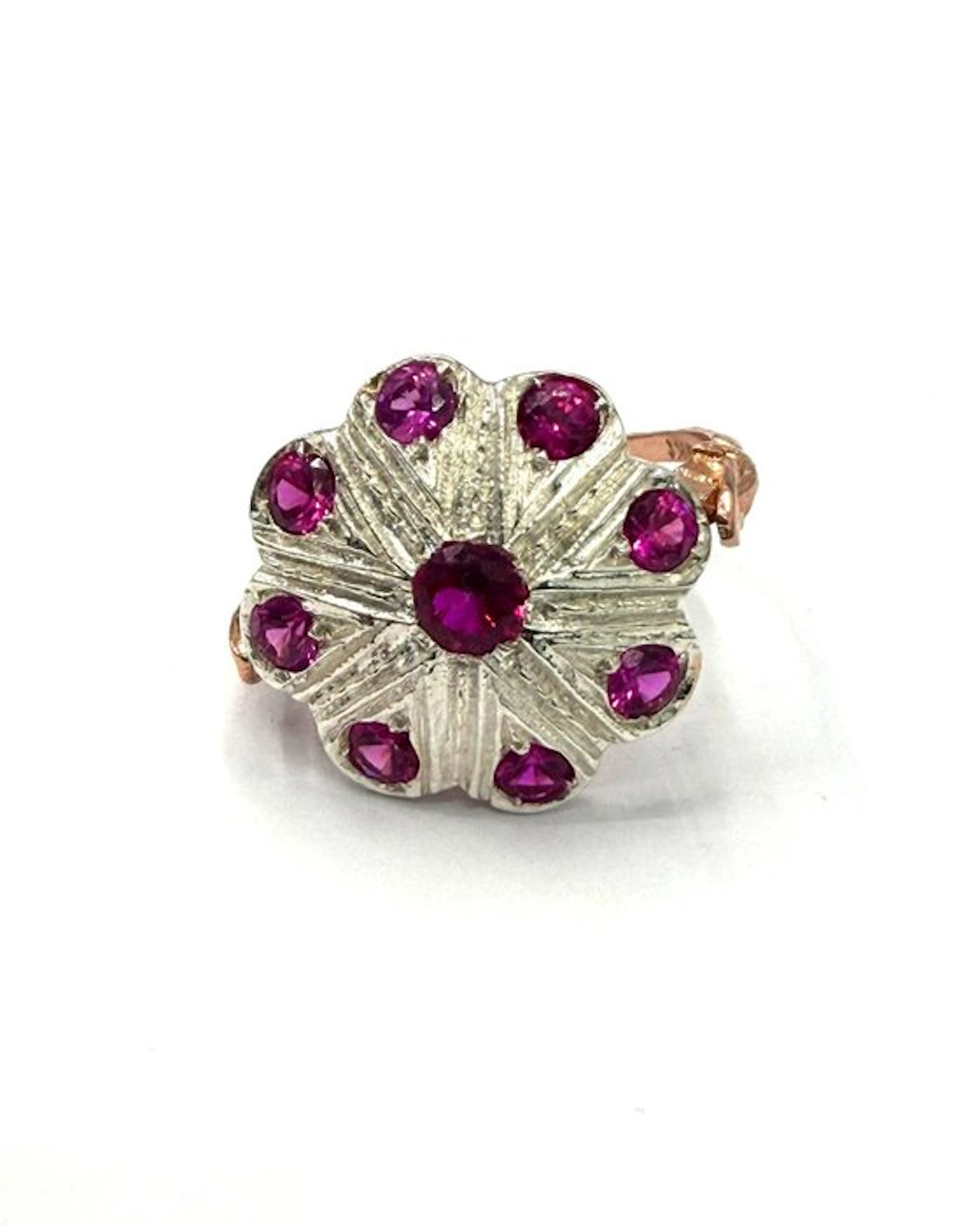 No reserve price - Ring - 9 kt. Rose gold, Silver Spinel