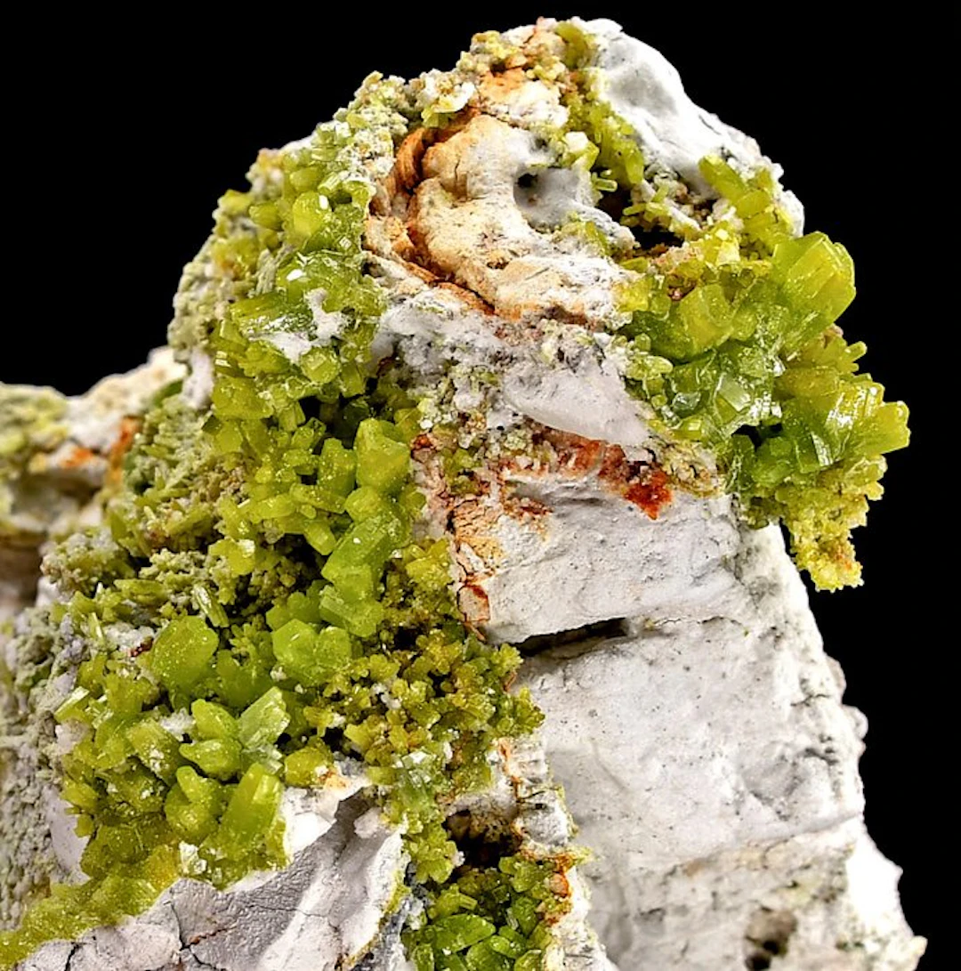 First quality yellow green Pyromorphite from China...