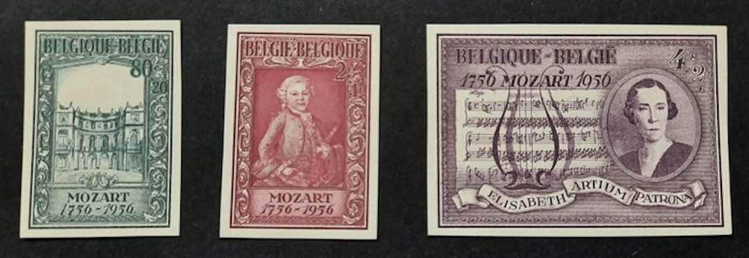 Belgium - Belgium 1956 nos. 987/89 unmarried