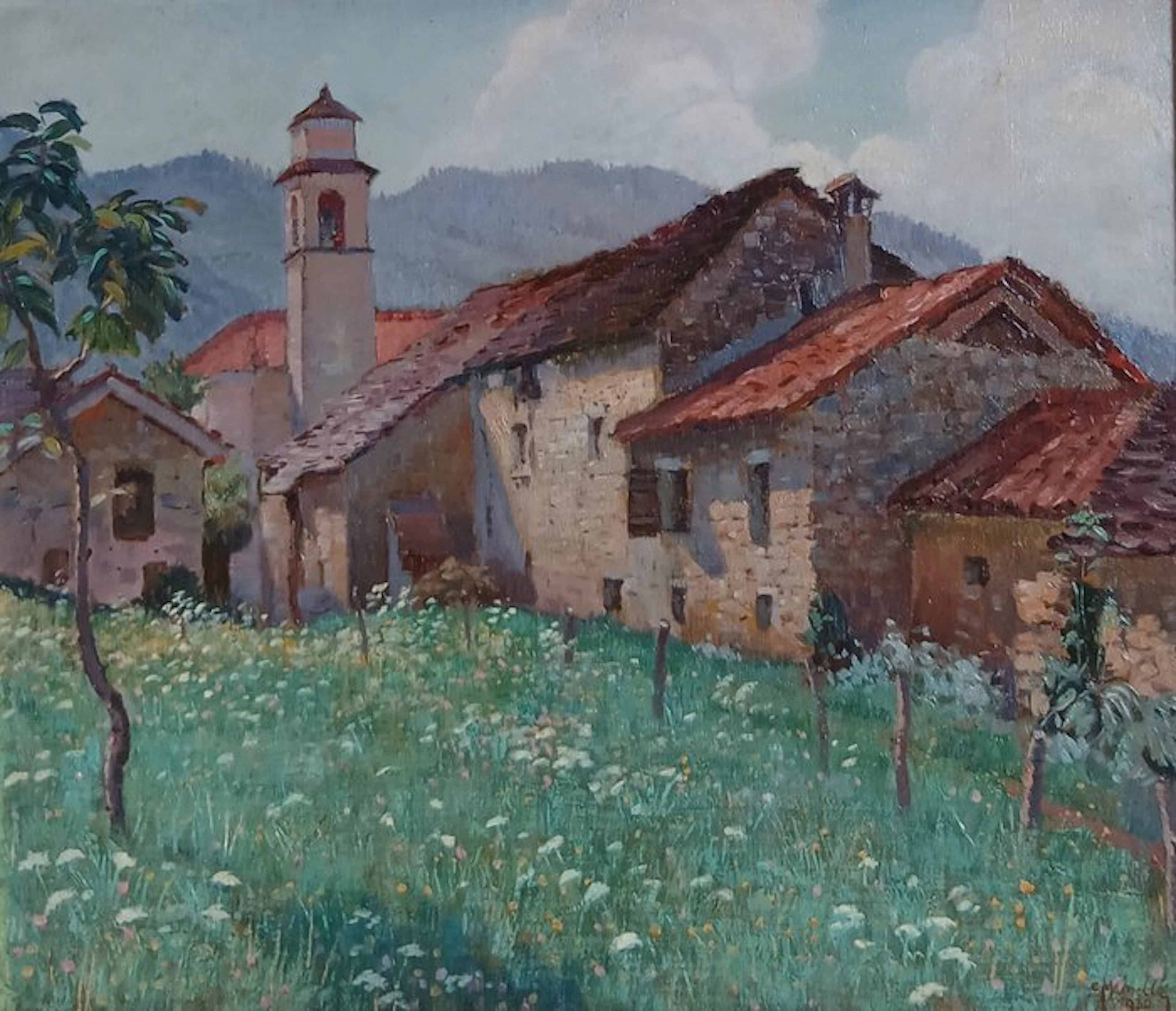 Cesare Mainella (1885-1975) - Veduta paesaggistica