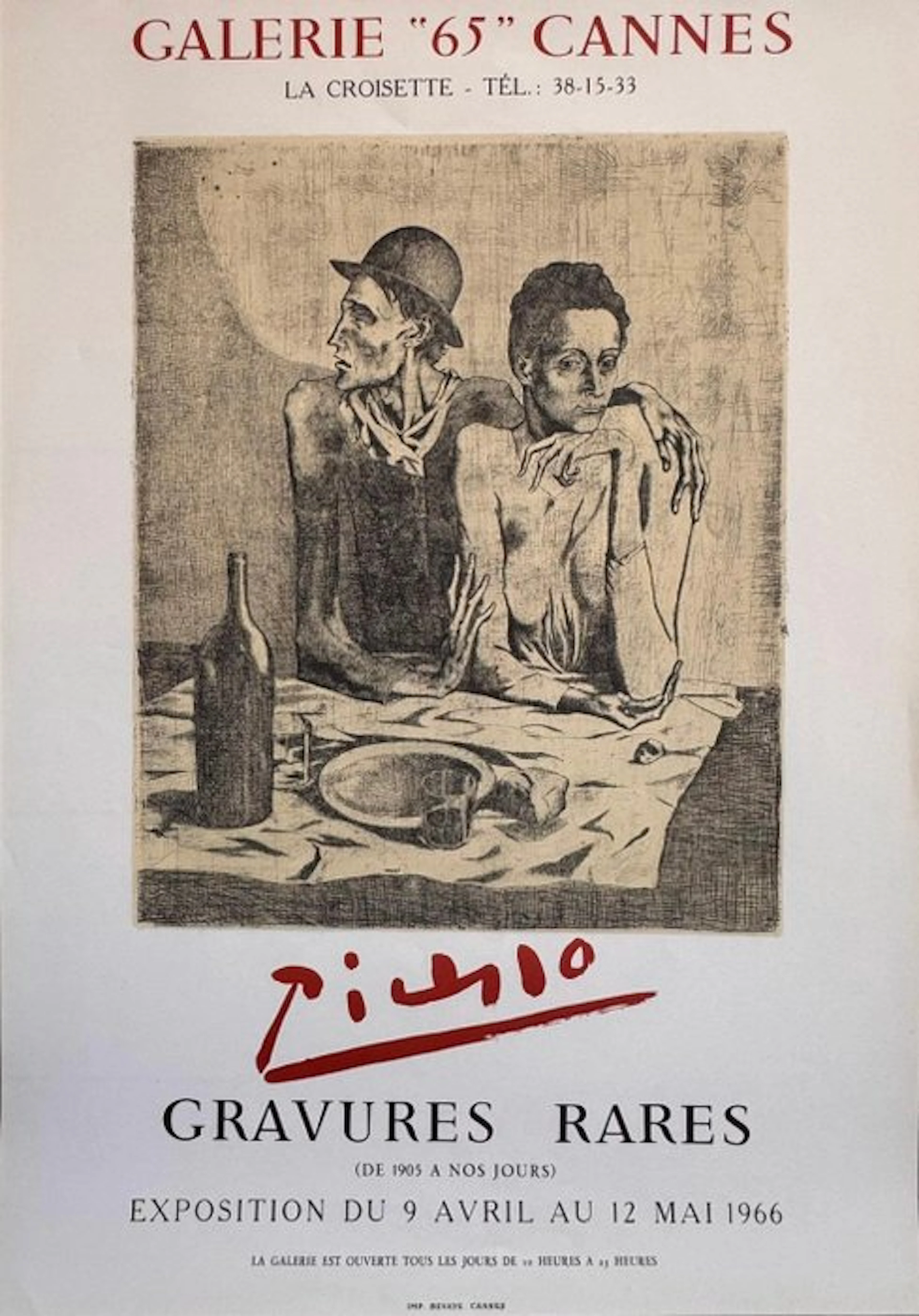 Pablo Picasso (1881-1973) - Gravures Rares, Galerie 65, Cannes, 1966