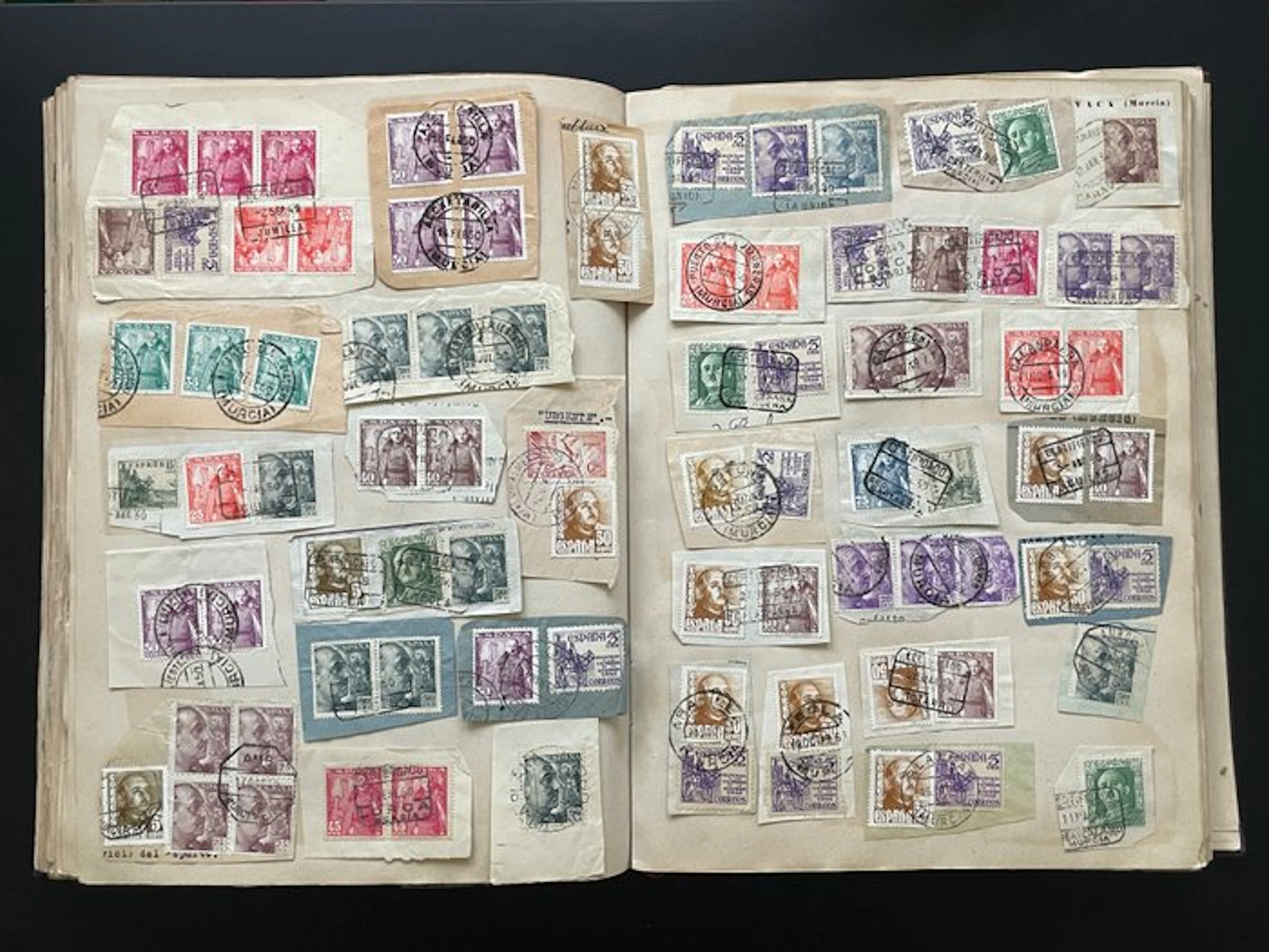 Spain 1940 - 1,200 postmarks. Postwar Spain. Franco. Towns from all provinces.