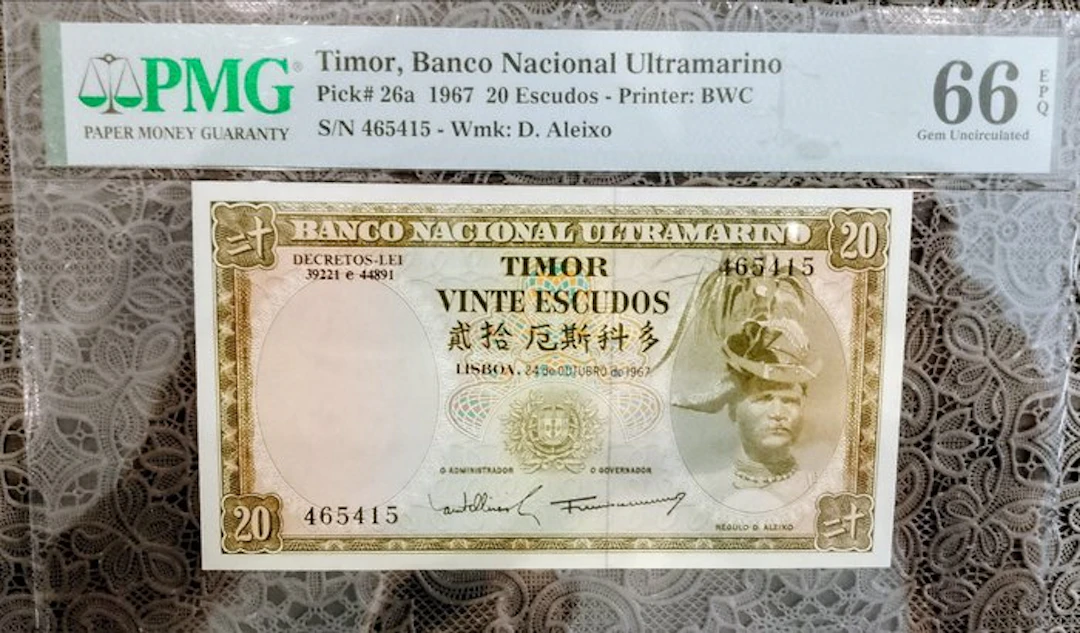 Timor. - 20 Escudos - 1967 - Pick 26a (No reserve price)