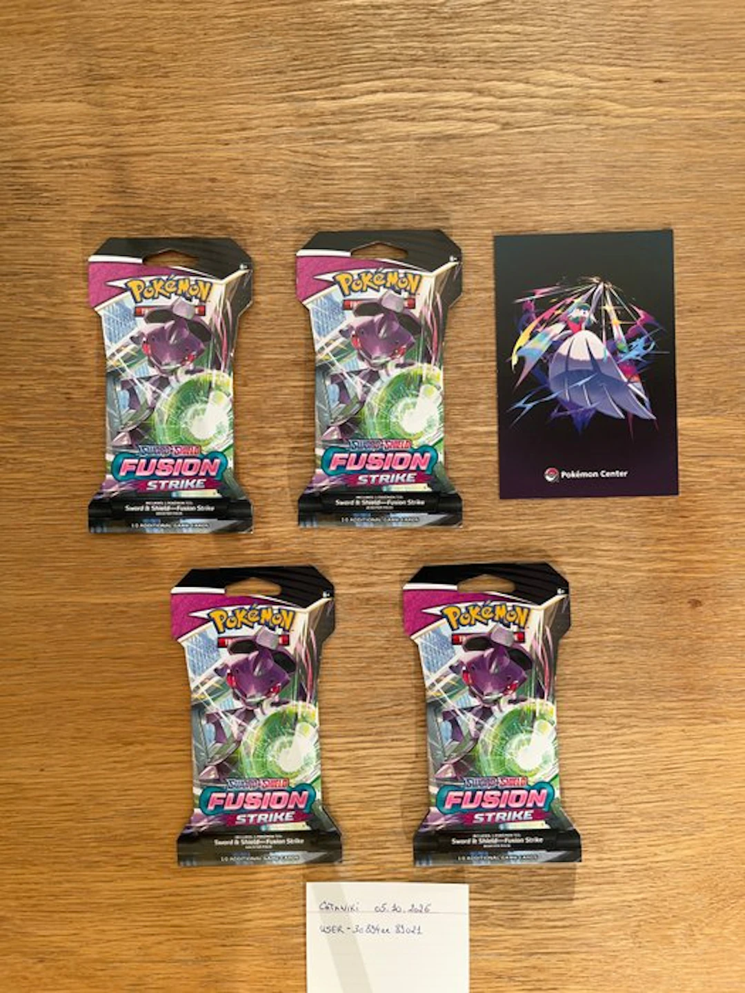 Pokémon - 4 Booster pack - Pokemon SWSH Fusion Strike...