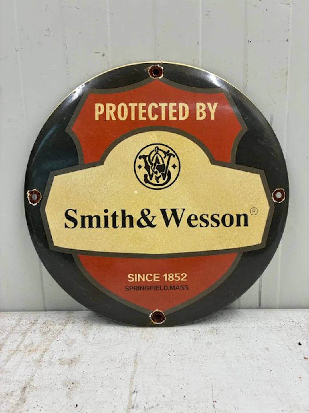 Replica Smith & Wesson - Enamel sign - Enamel