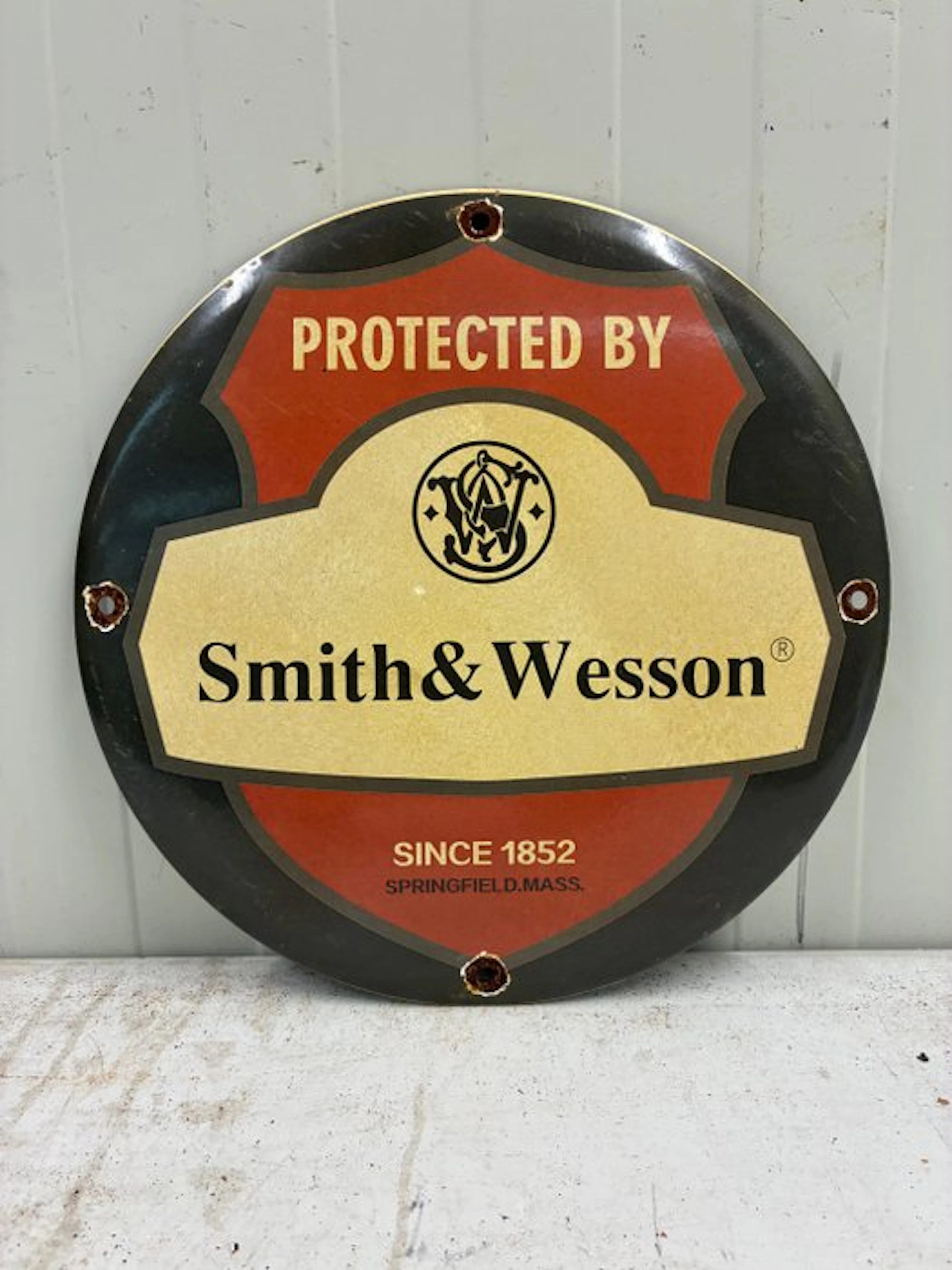 Replica Smith & Wesson - Enamel sign - Enamel