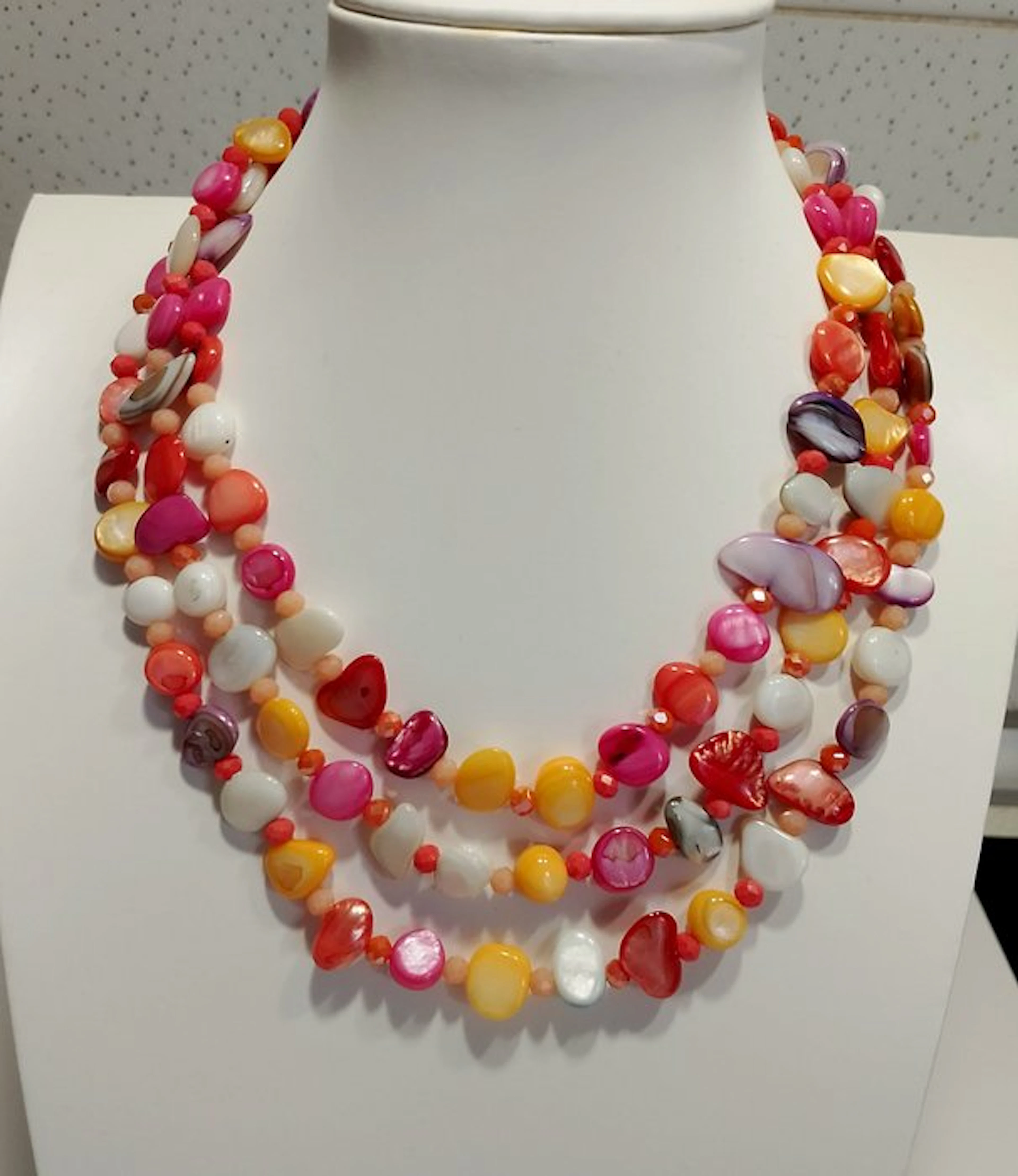 Natural Mix Orange Agate Necklace Long Positive Energy...