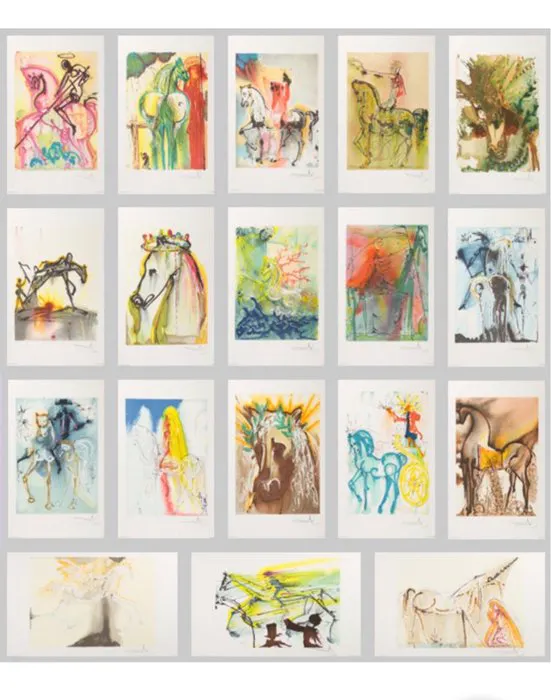 Salvador Dali (1904-1989) - Chevaux Daliniens - 18 lithographies