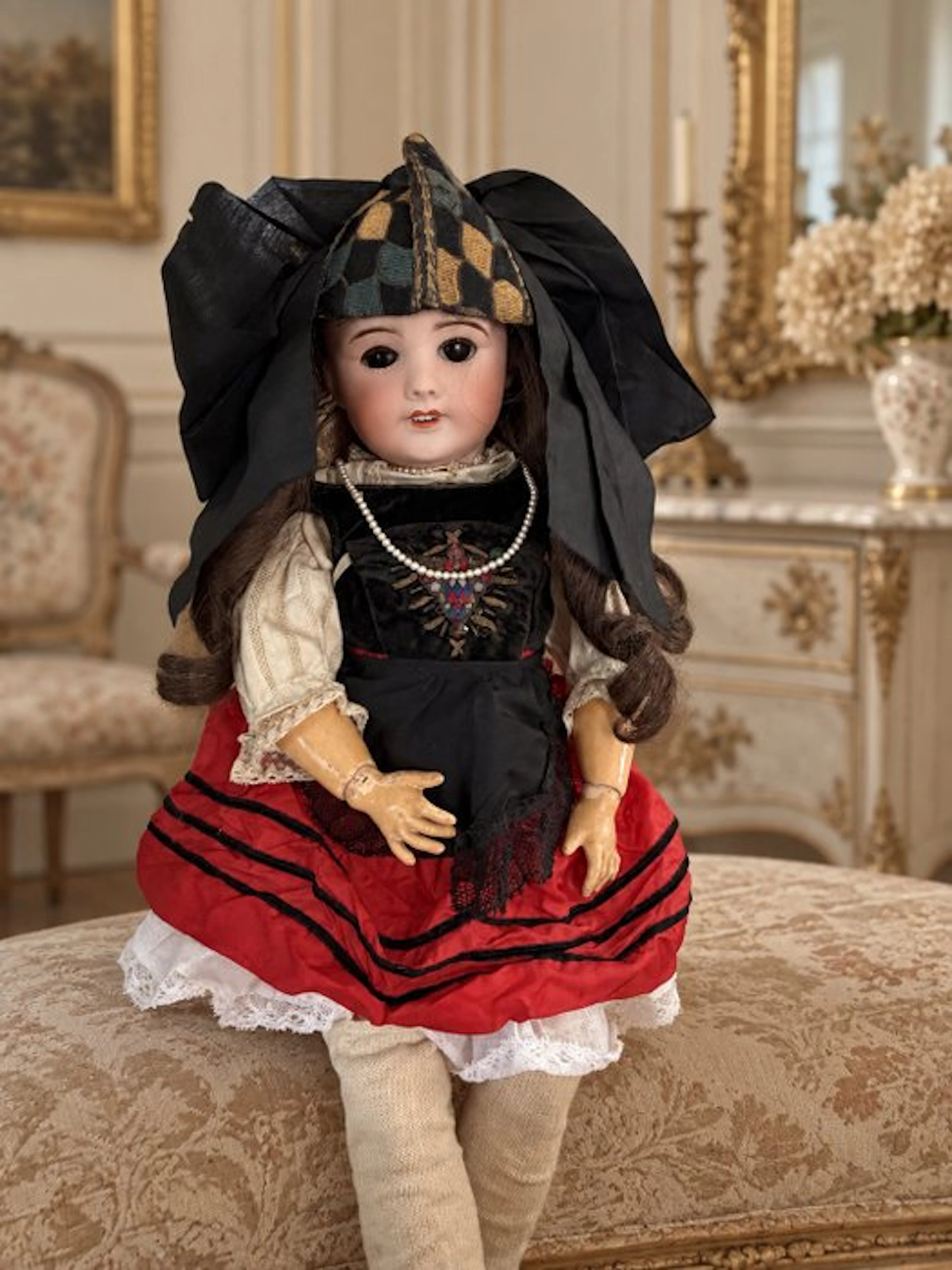 sfbj - Doll Poupée alsacienne n9 - 1850-1900 - France