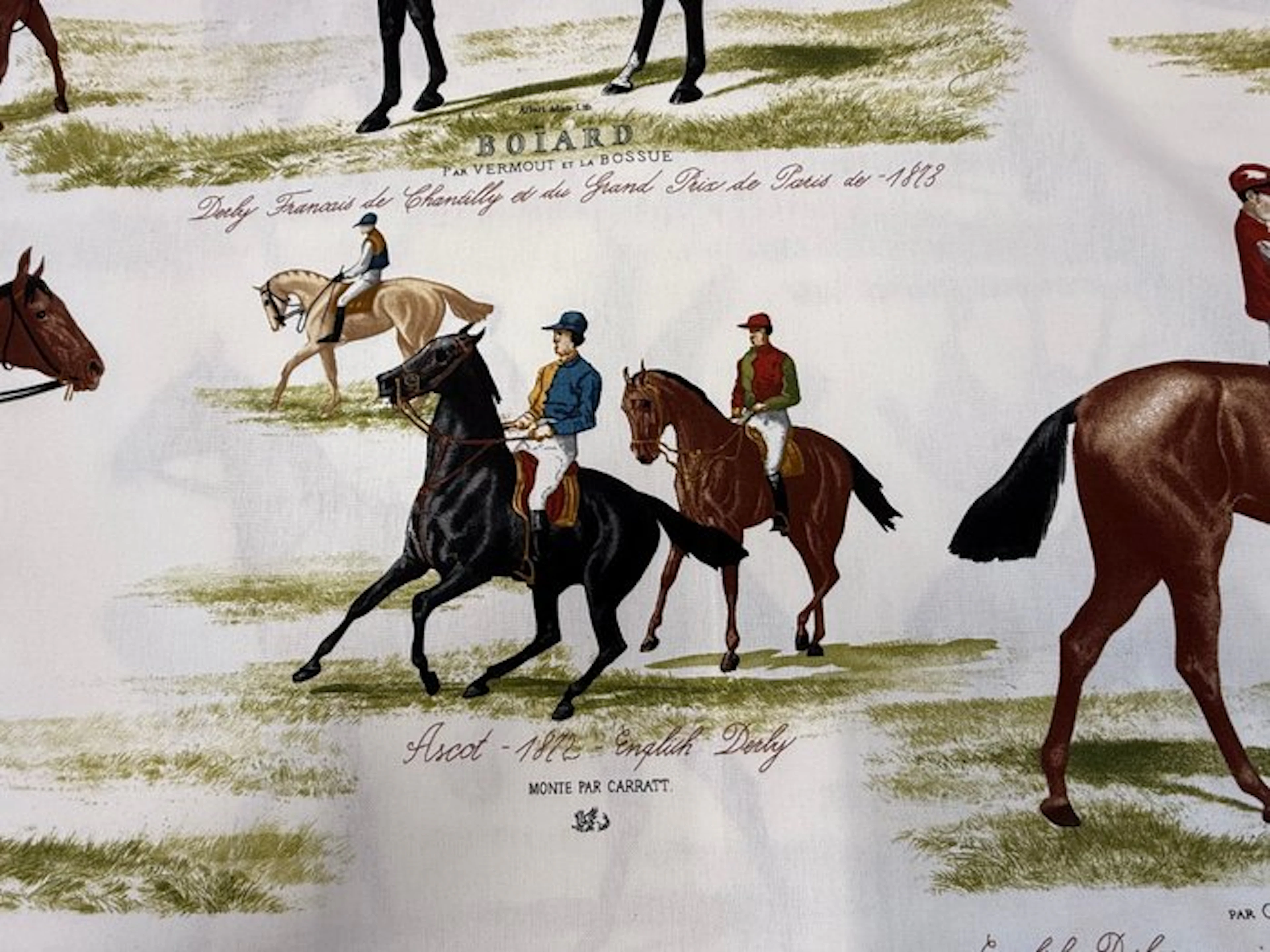 Equestrian Fabric Ascot Derby Vintage Luxury – Panama...
