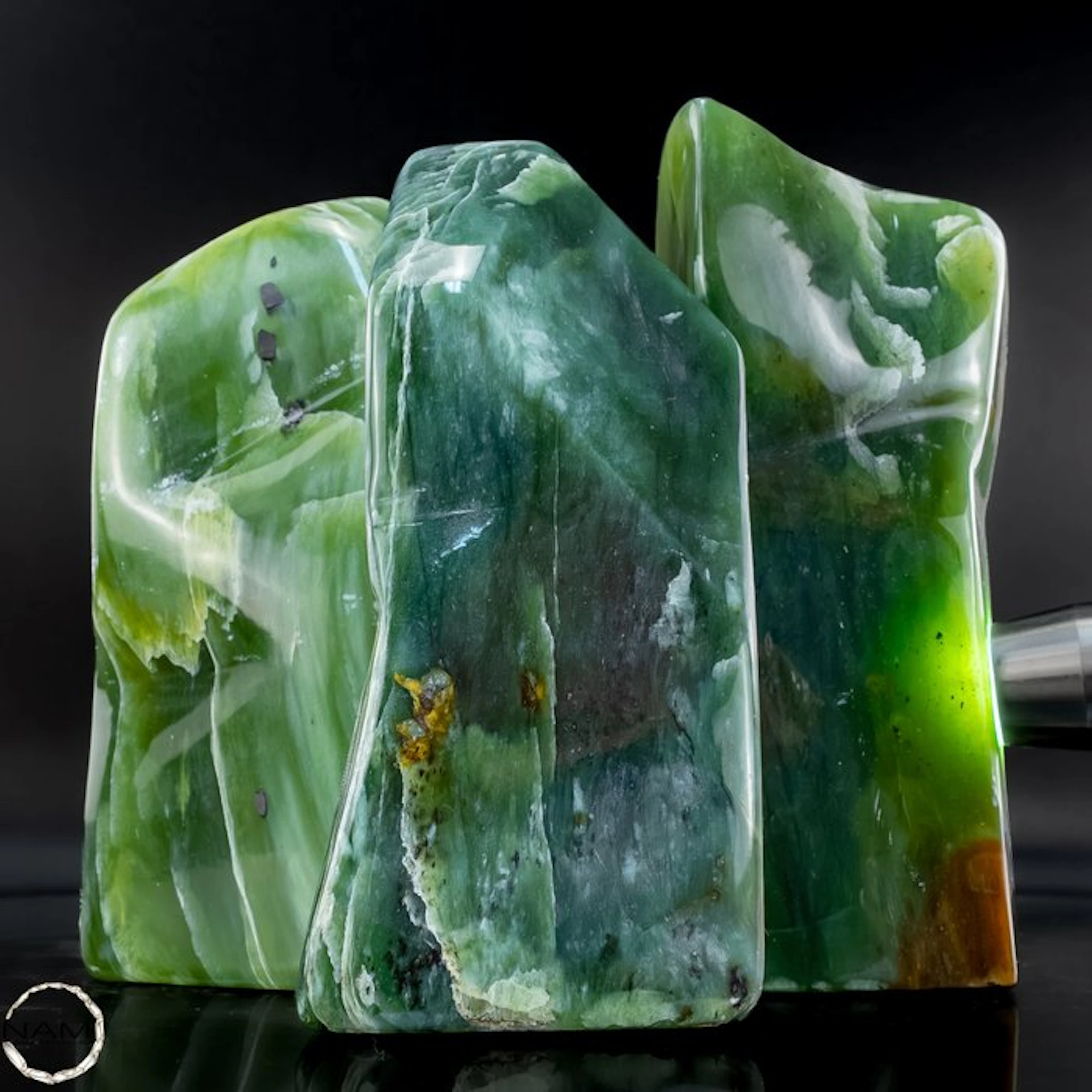 Jade Free-Form Set — Three Impressive Nature-Inspired...