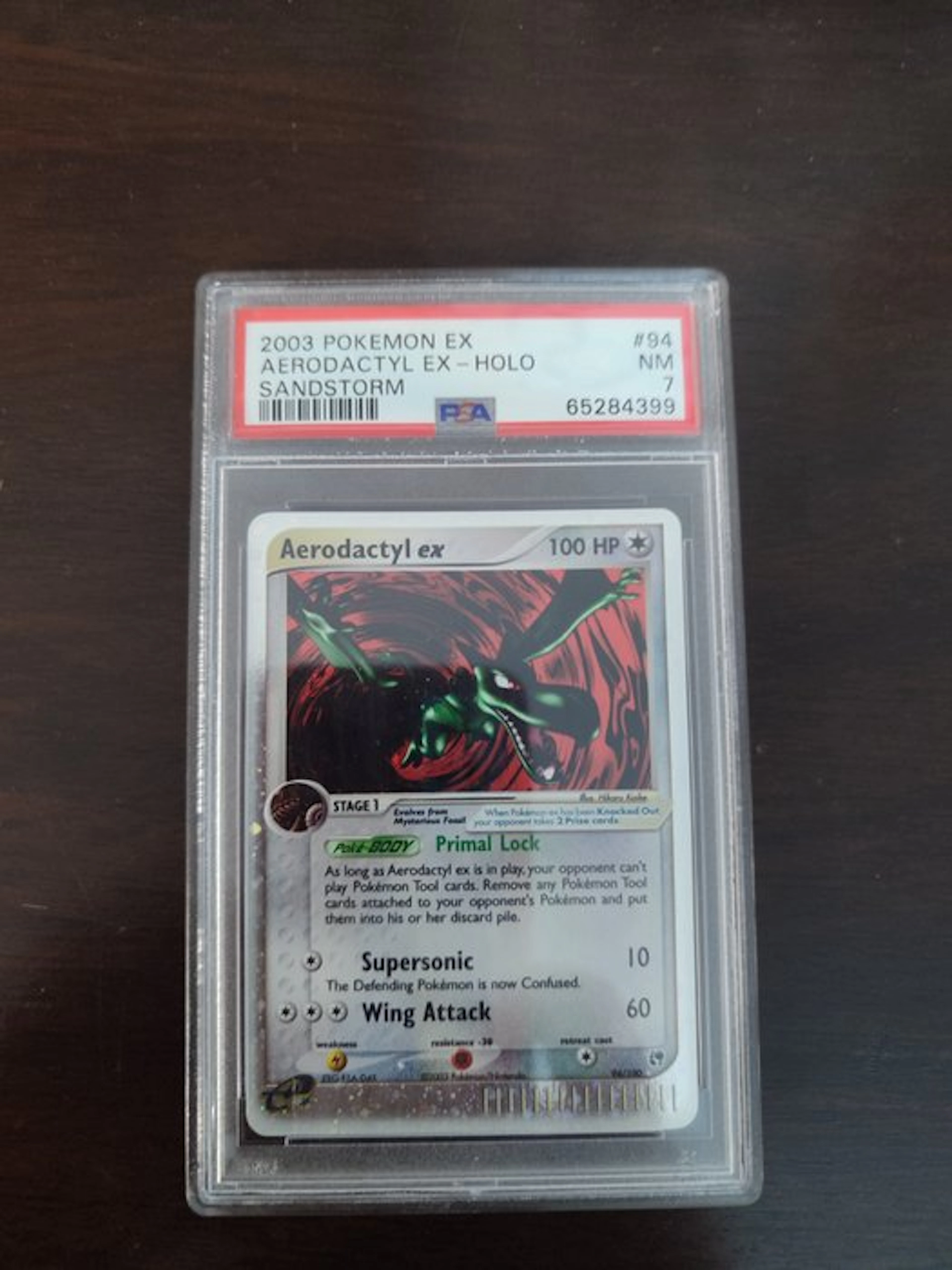 Pokémon - 1 Graded card - Aerodactyl ex 94/100 Holo, Foil - PSA 7 - EX