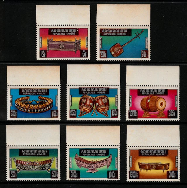 Cambodia 1975 - Traditional Musical Instruments with new...