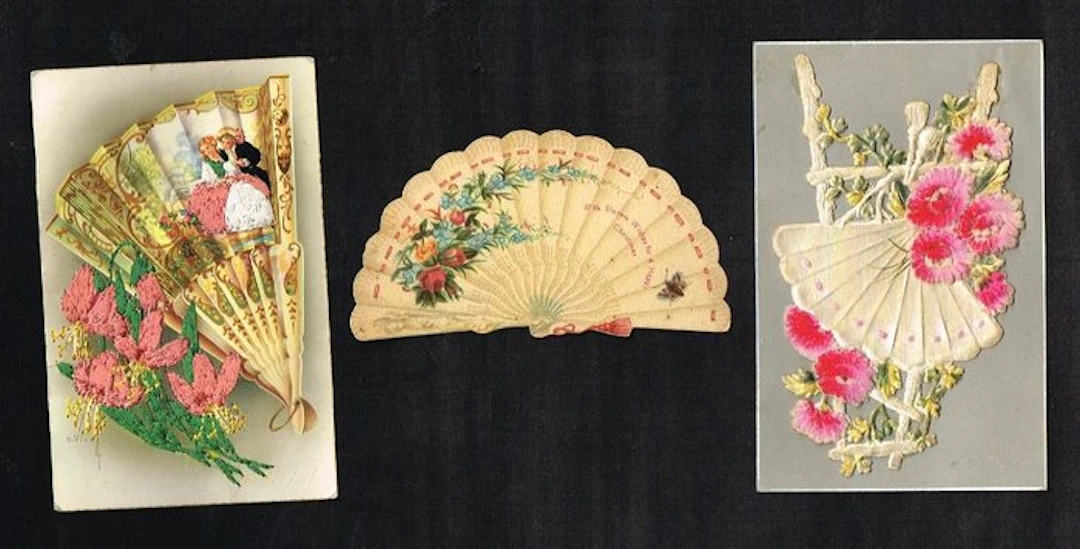 Various wishes depicted by hand fans - A very beautiful...
